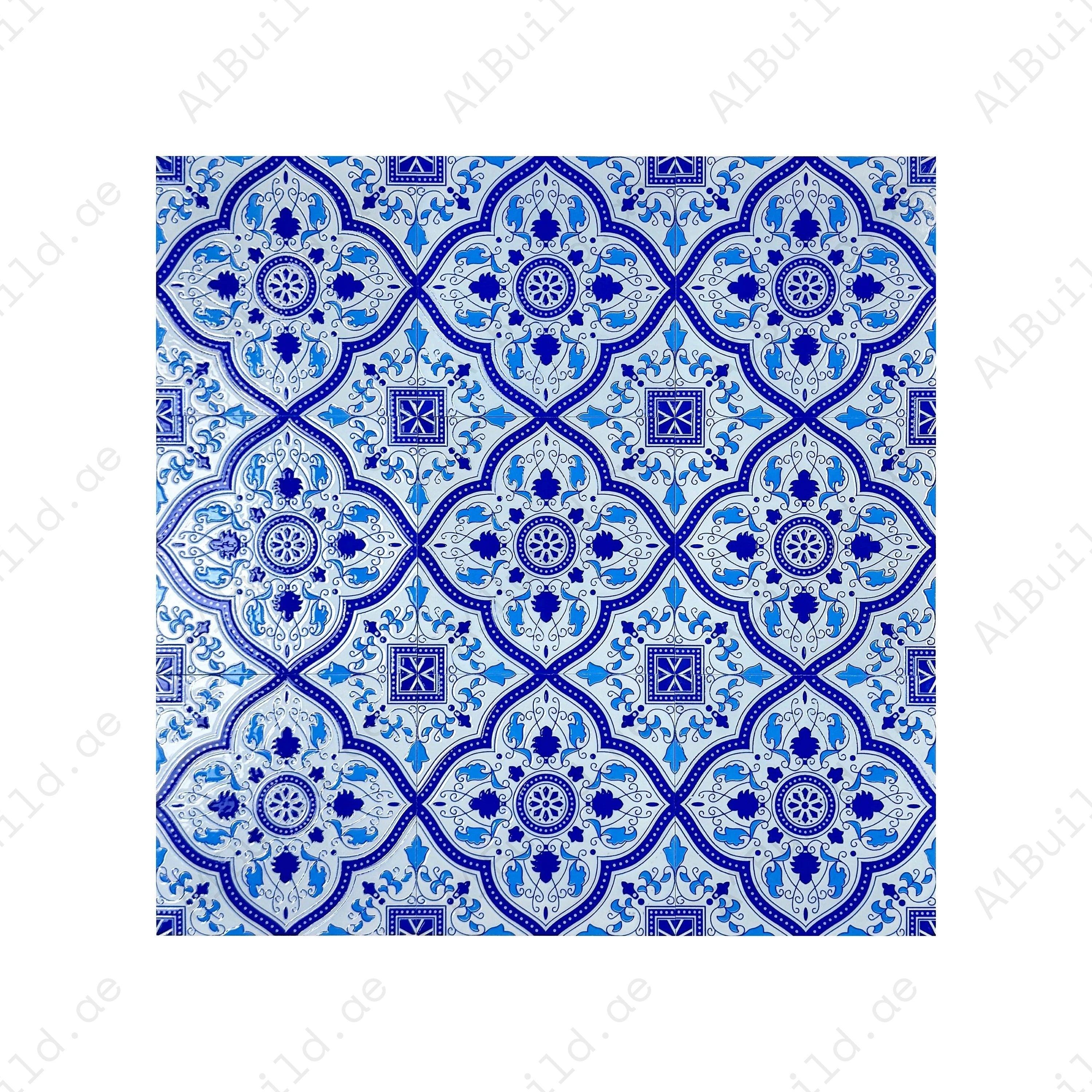 Royal Souk Moroccan Style Glossy Ceramic Tile Pattern 804 – Classic Moroccan-inspired ceramic tile with a glossy finish, perfect for stylish walls and floors.