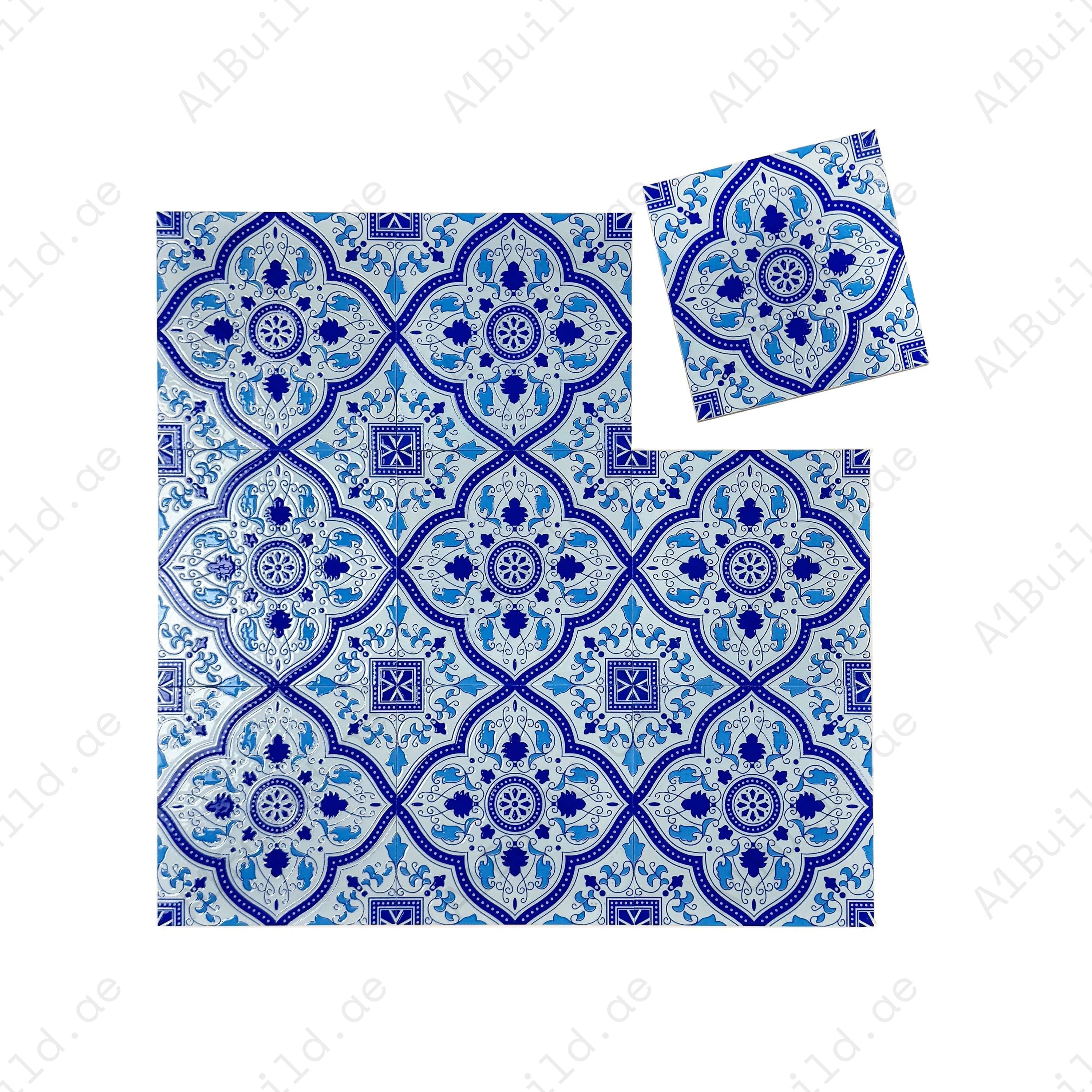 Royal Souk Moroccan Style Glossy Ceramic Tile Pattern 804 – Classic Moroccan-inspired ceramic tile with a glossy finish, perfect for stylish walls and floors.