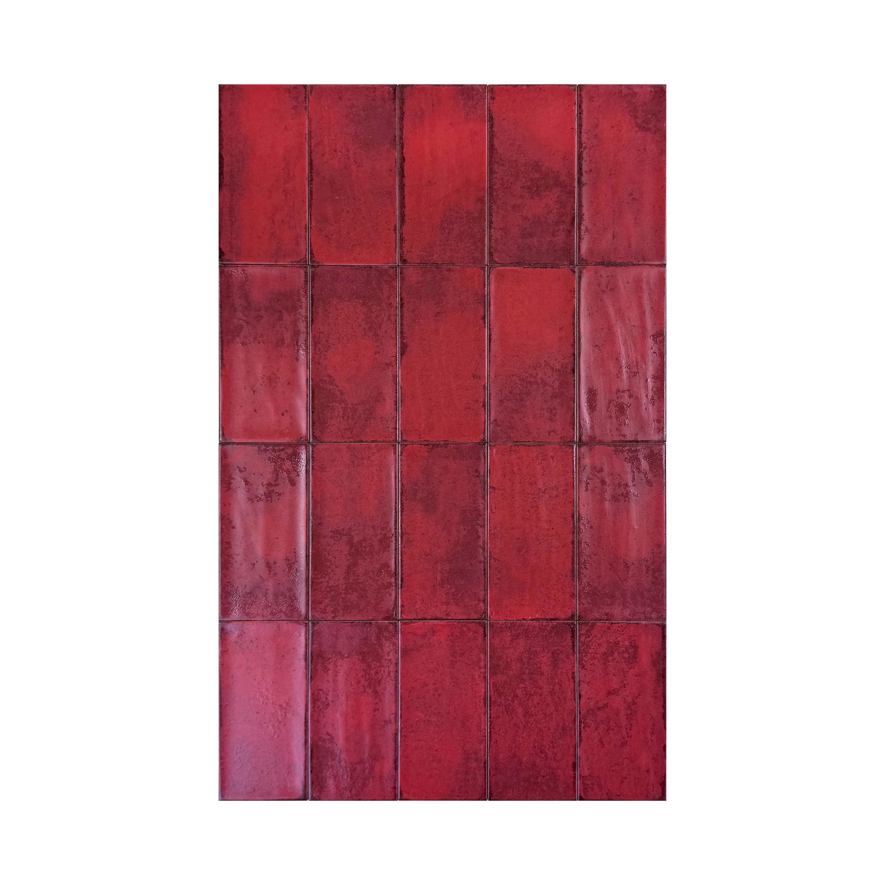Ruby Red Matte Ceramic Artisanal Tile – Premium ceramic tile with a durable matte finish, ideal for elegant walls, floors, kitchens, bathrooms, and feature areas.