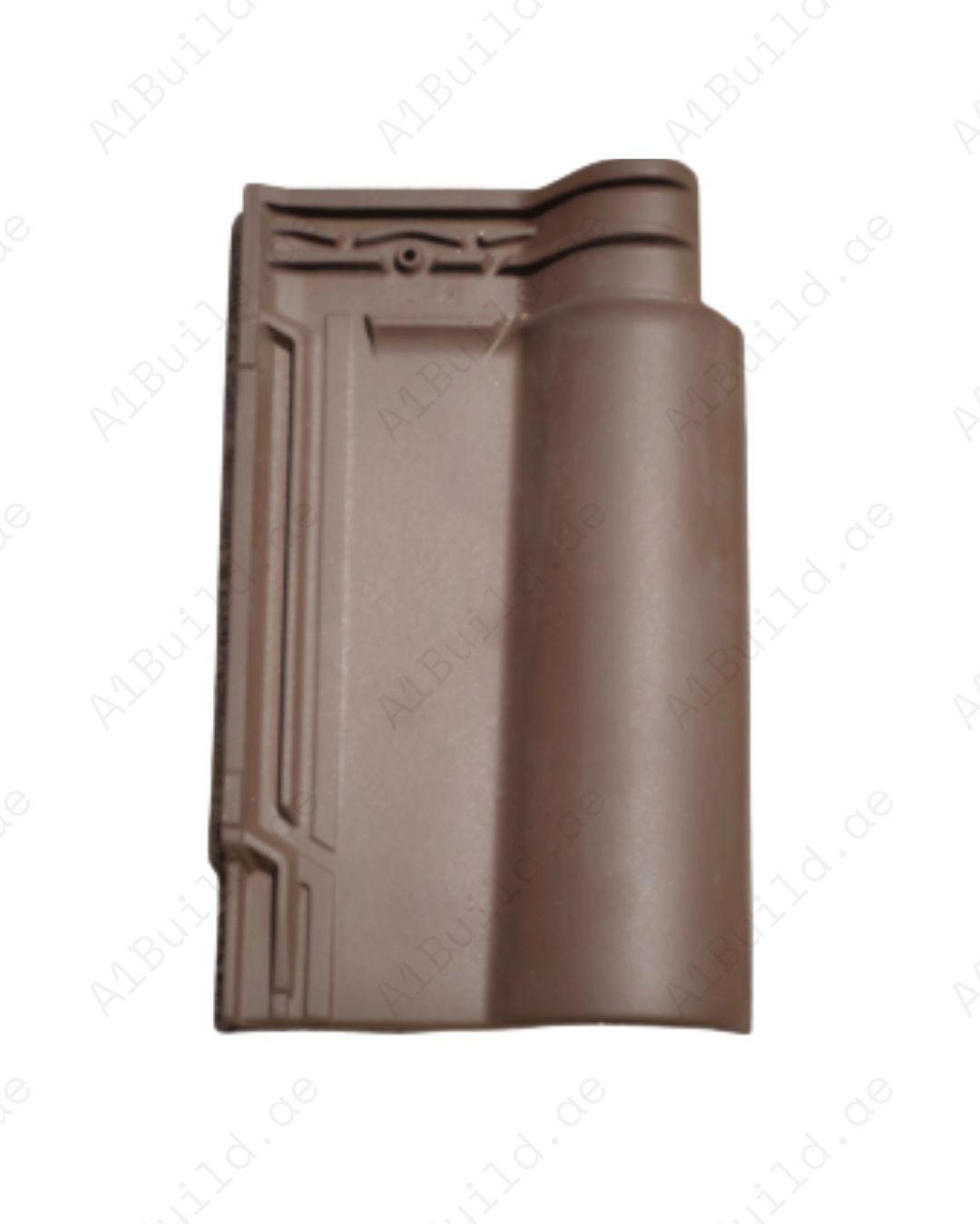 Rustic Tobacco Brown Ceramic Roof Tile 45.1×27.3 cm with long-lasting durability. Lightweight, weather-resistant. Ideal for classic homes.