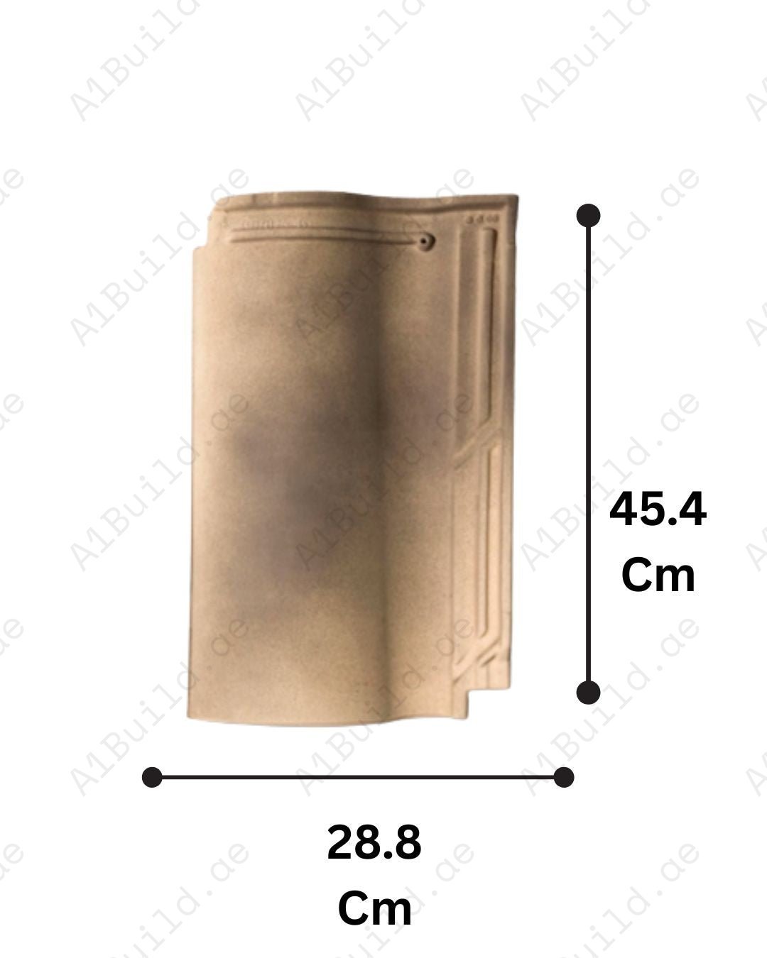 Rustico Arena roof tile — rustic beige finish, durable ceramic body, 50-year reliability, stylish for warm-tone modern home designs.