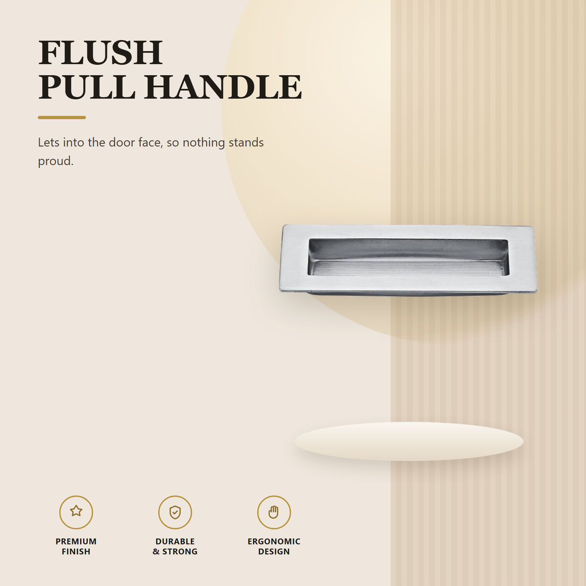 SC-904.SS premium stainless steel rectangular flush pull from the Stainless Steel Door Handle Series. Rectangular flush pull, 150 x 50 mm. Built for smooth, reliable everyday use.