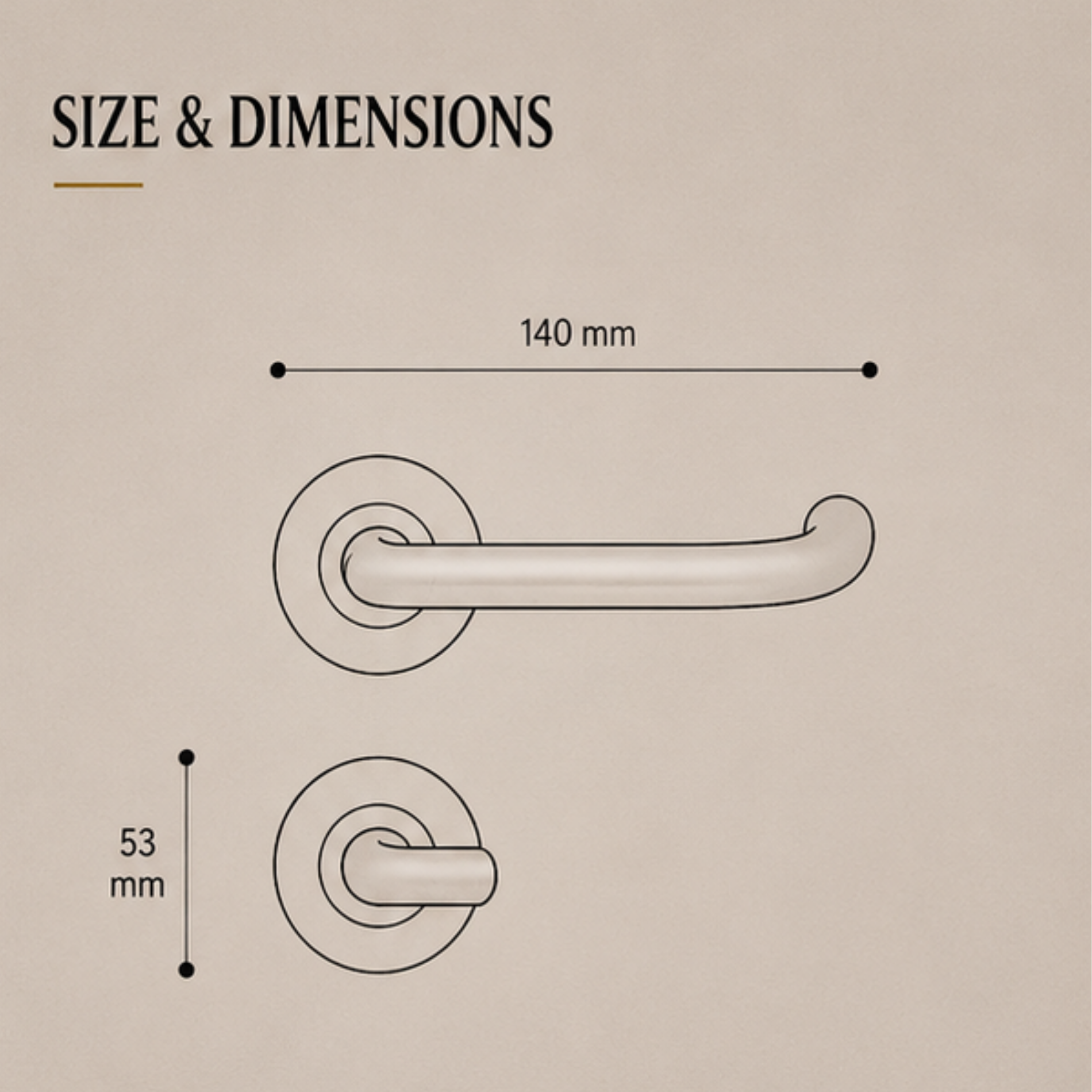 SRH.06 premium stainless steel door lock handle with a refined brushed finish. Perfect for luxury homes, hotels, offices, and contemporary interior spaces.