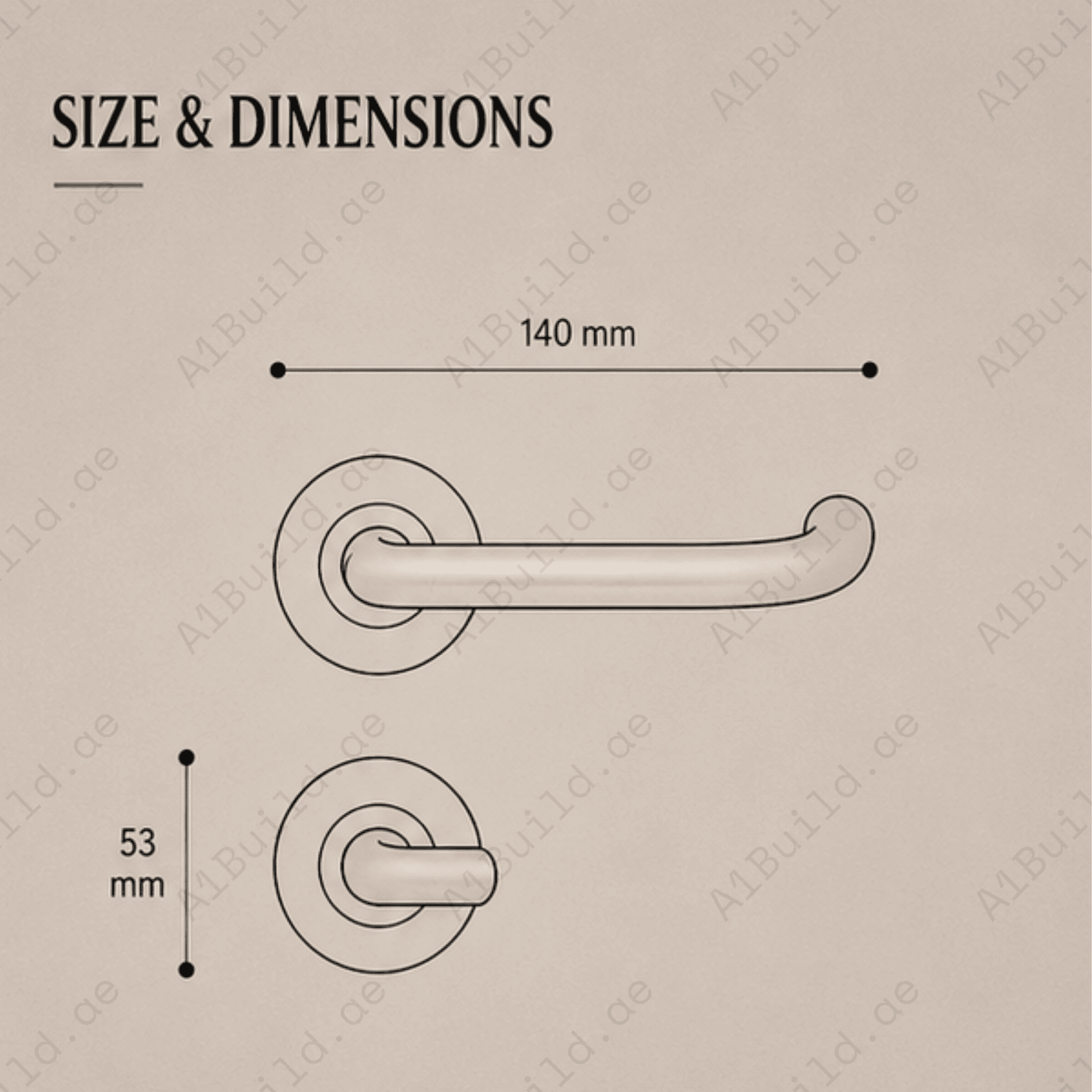 SRH.06 premium stainless steel door lock handle with a refined brushed finish. Perfect for luxury homes, hotels, offices, and contemporary interior spaces.