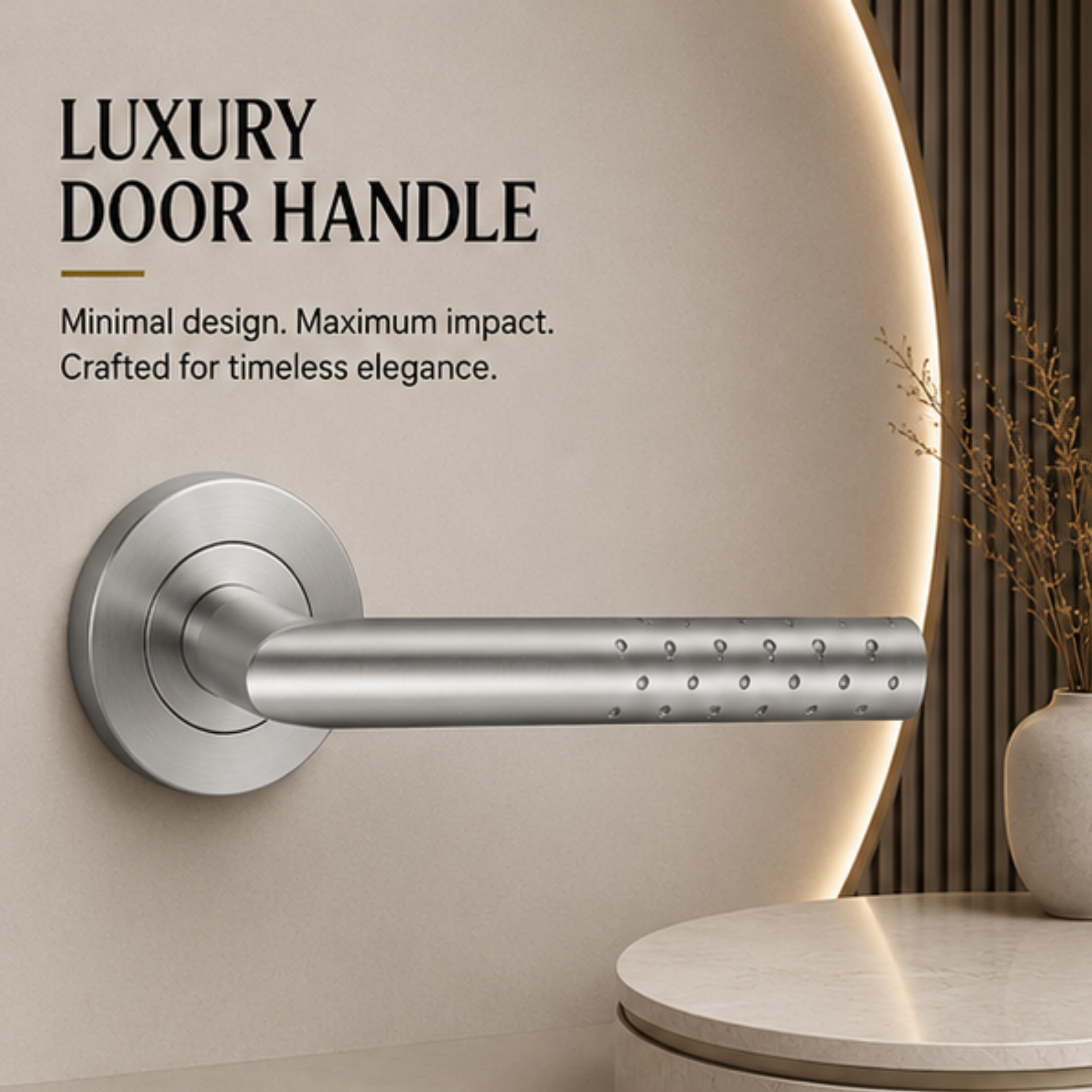 SRH.13 premium stainless steel door handle with a refined brushed finish. A stylish choice for luxury homes, hotels, offices, and modern interior spaces.