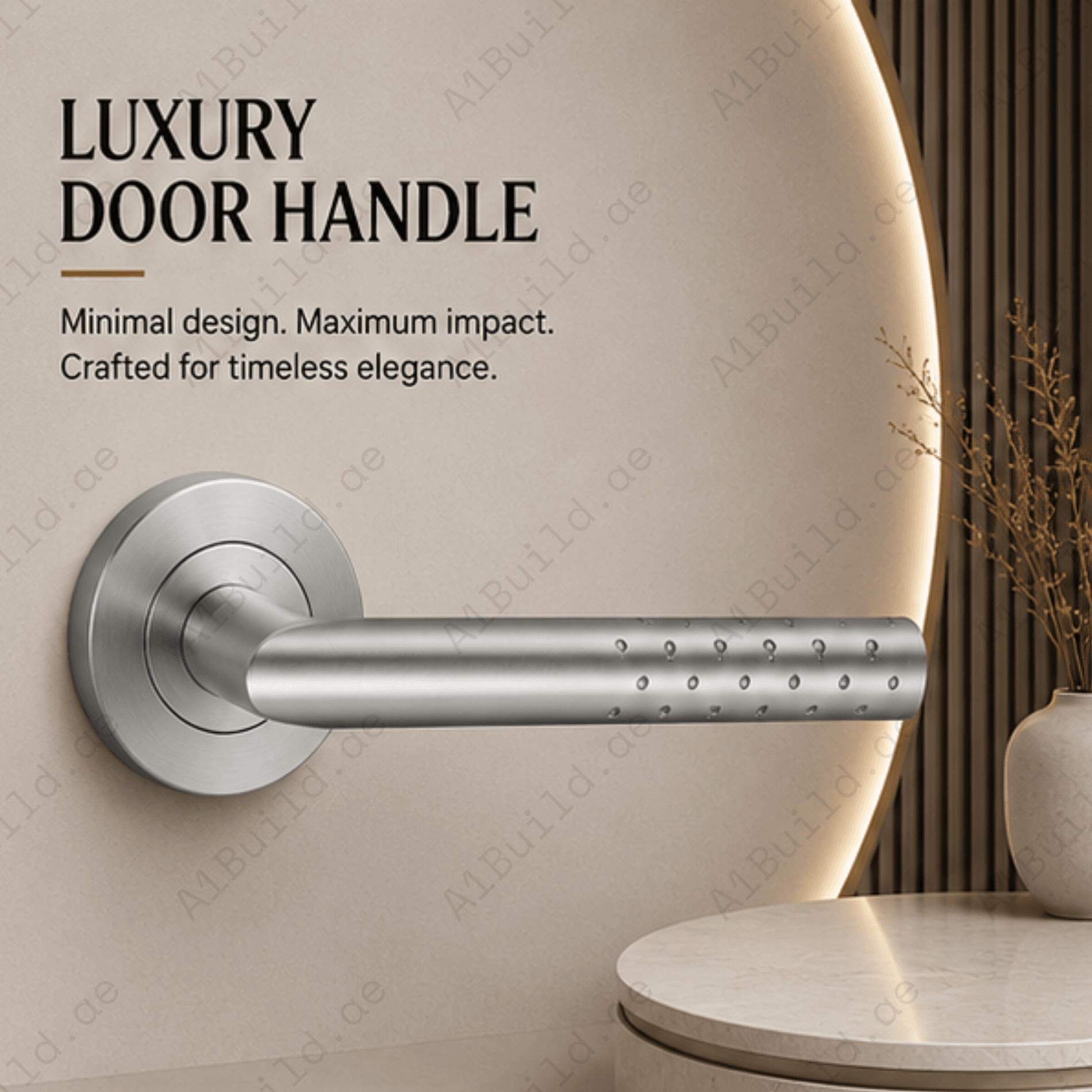 SRH.13 premium stainless steel door handle with a refined brushed finish. A stylish choice for luxury homes, hotels, offices, and modern interior spaces.