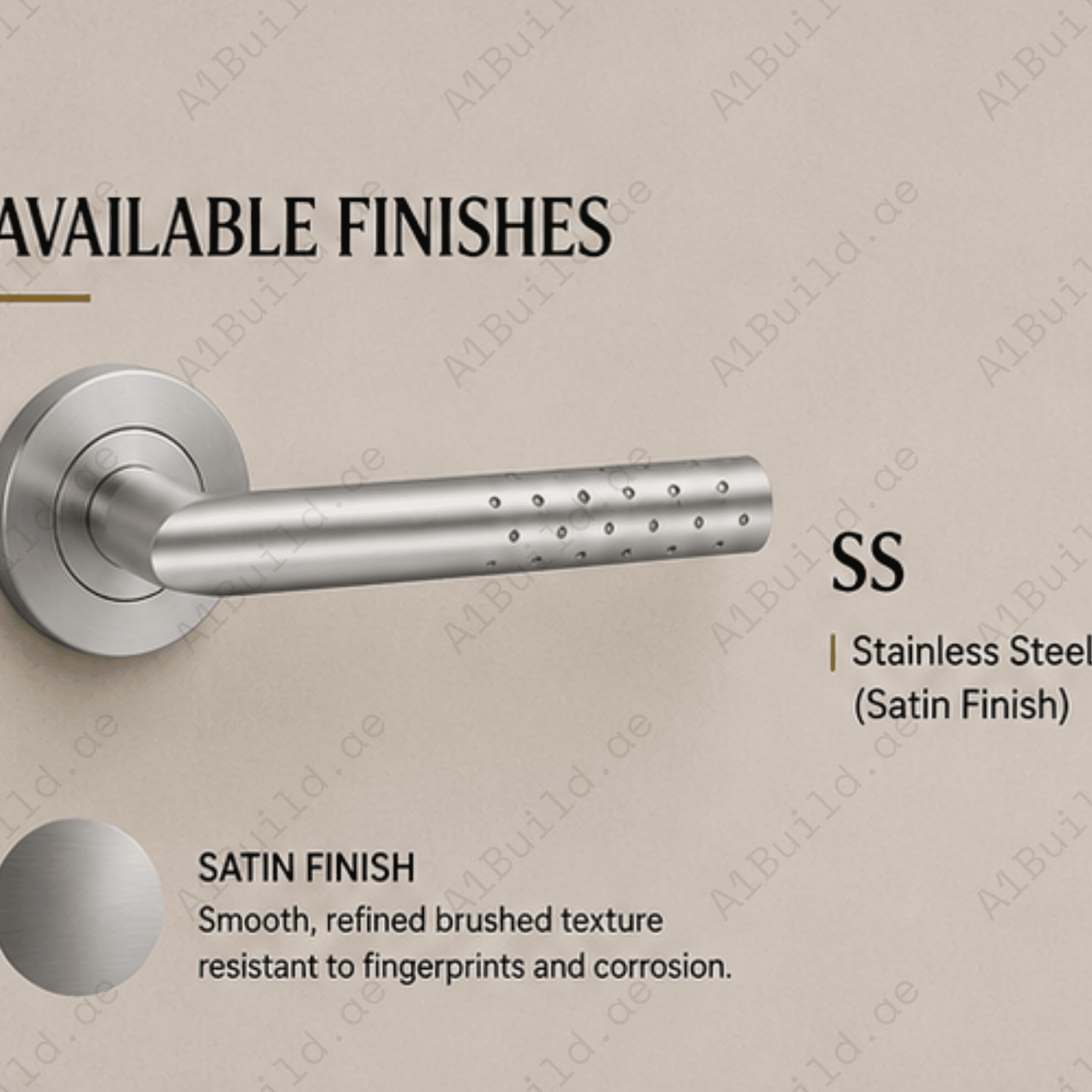 SRH.13 premium stainless steel door handle with a refined brushed finish. A stylish choice for luxury homes, hotels, offices, and modern interior spaces.