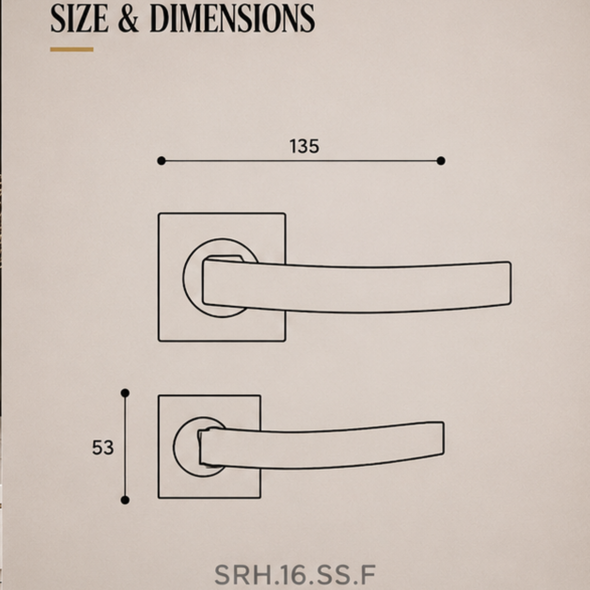 SRH.16.F premium stainless steel door handle with a sleek brushed finish. Perfect for luxury homes, hotels, offices, and stylish contemporary interior spaces.