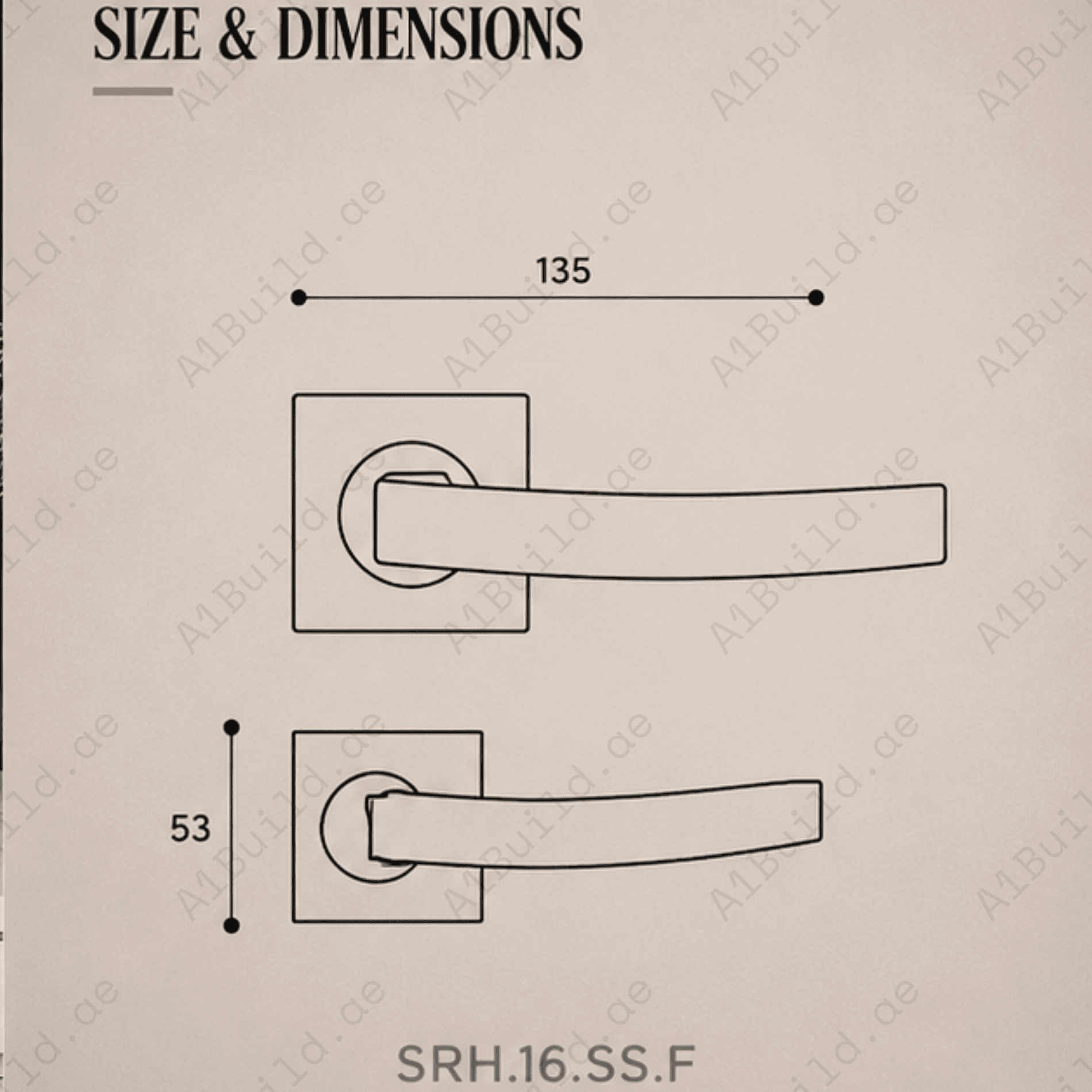 SRH.16.F premium stainless steel door handle with a sleek brushed finish. Perfect for luxury homes, hotels, offices, and stylish contemporary interior spaces.
