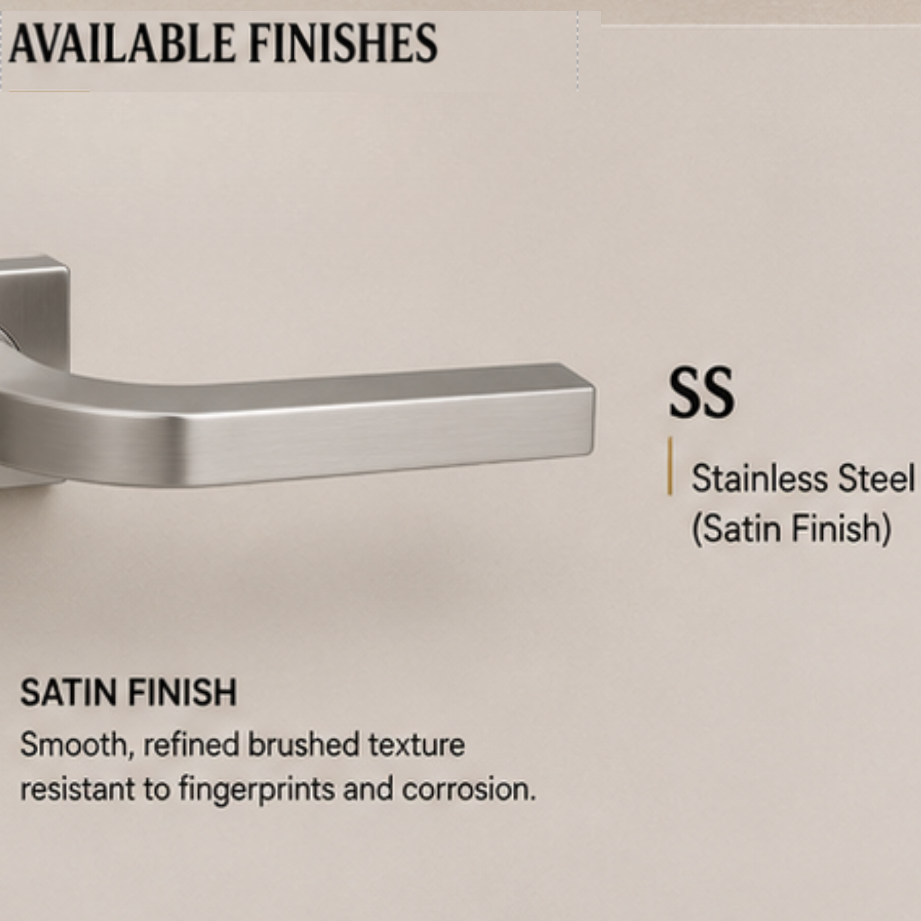 SRH.17.F premium stainless steel door handle with a refined brushed finish. Designed for luxury homes, hotels, offices, and elegant contemporary interior spaces.
