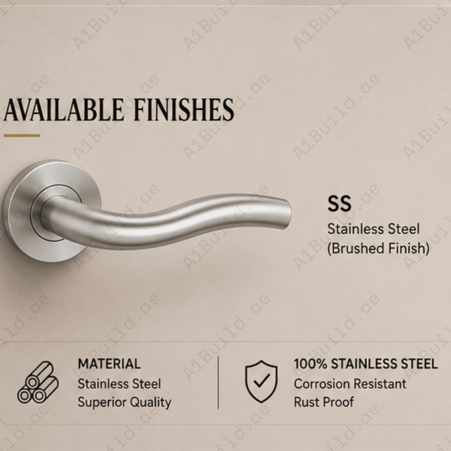 SRH.23 premium stainless steel door handle with a refined brushed finish. Designed for luxury homes, hotels, offices, and stylish contemporary interior spaces.