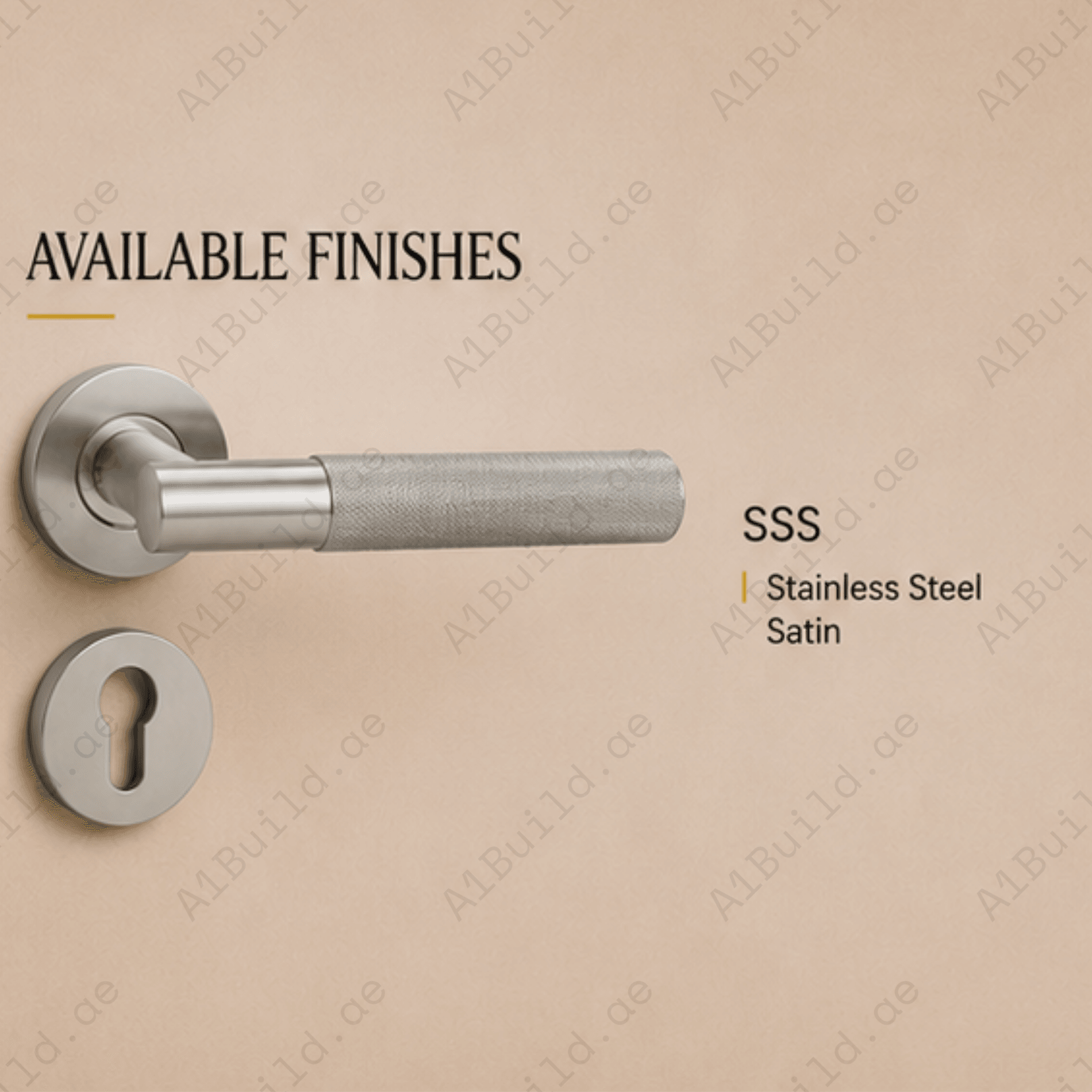 SRH.240.HO premium stainless steel door lock handle with corrosion-resistant finish. Heavy-duty architectural hardware for homes, hotels, offices, and commercial buildings.