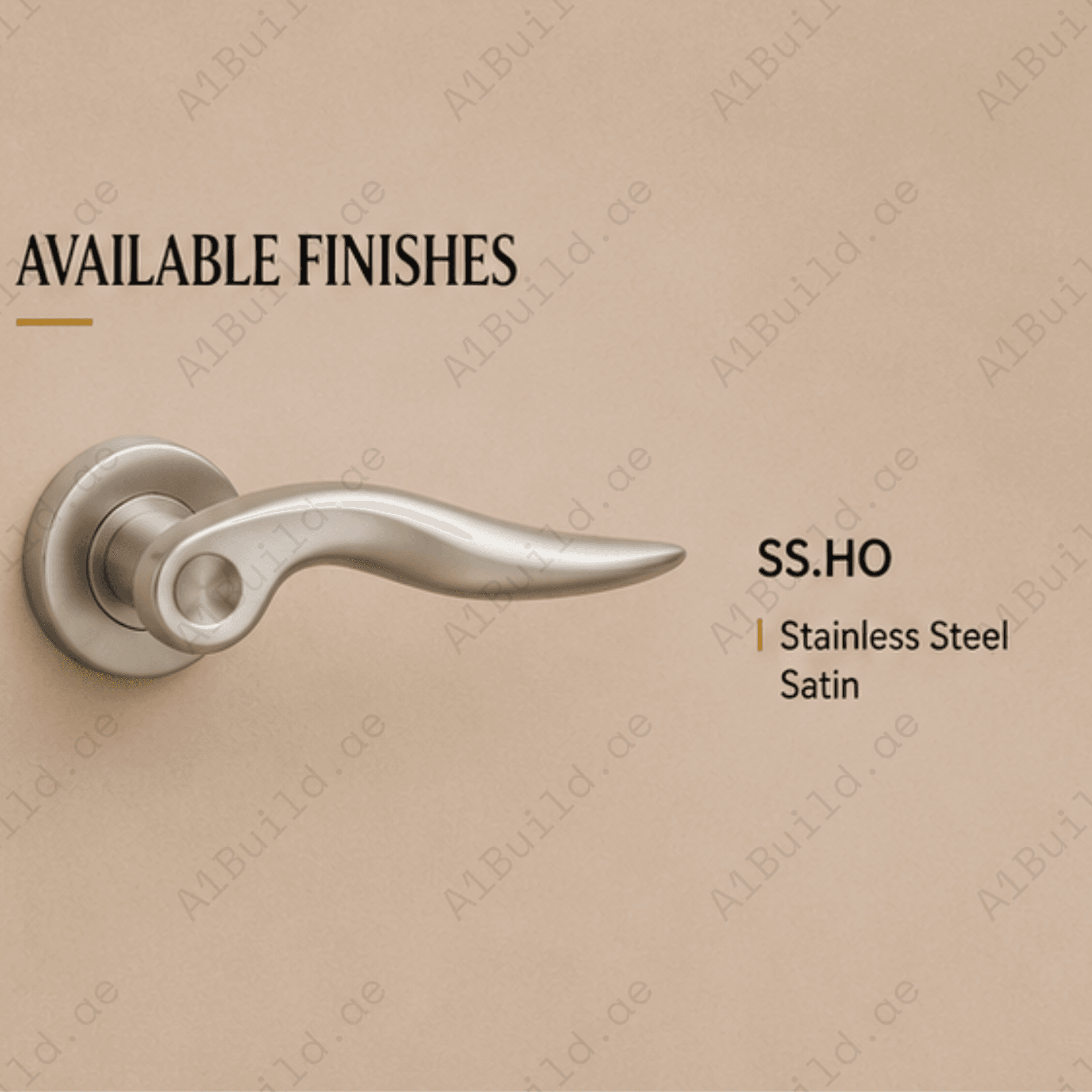 SRH.241.HO premium stainless steel door handle with a sleek brushed finish. Designed for luxury homes, hotels, offices, and contemporary interior spaces.