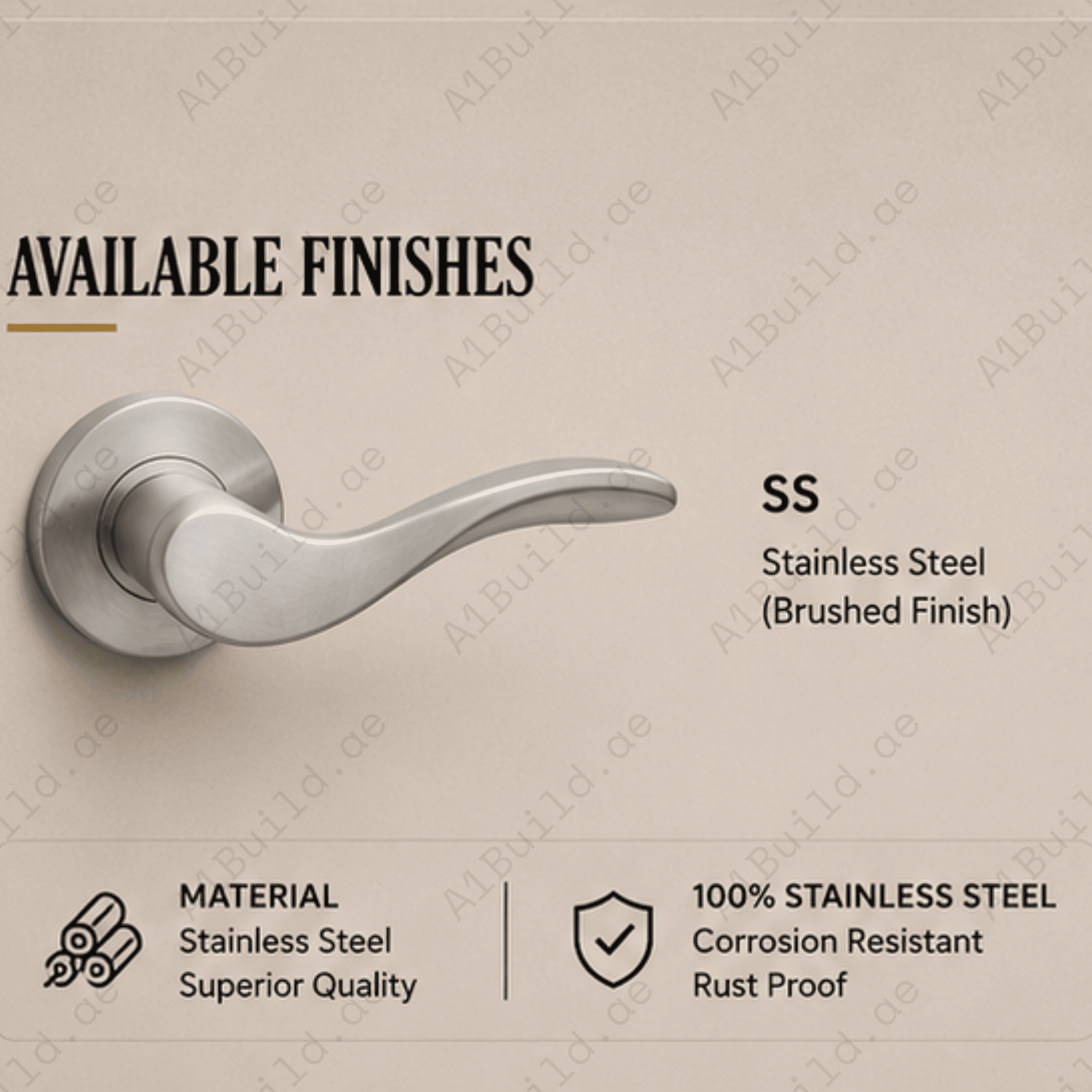 SRH.257 premium stainless steel door handle with a refined brushed finish. Designed for luxury homes, hotels, offices, and stylish modern interior spaces.