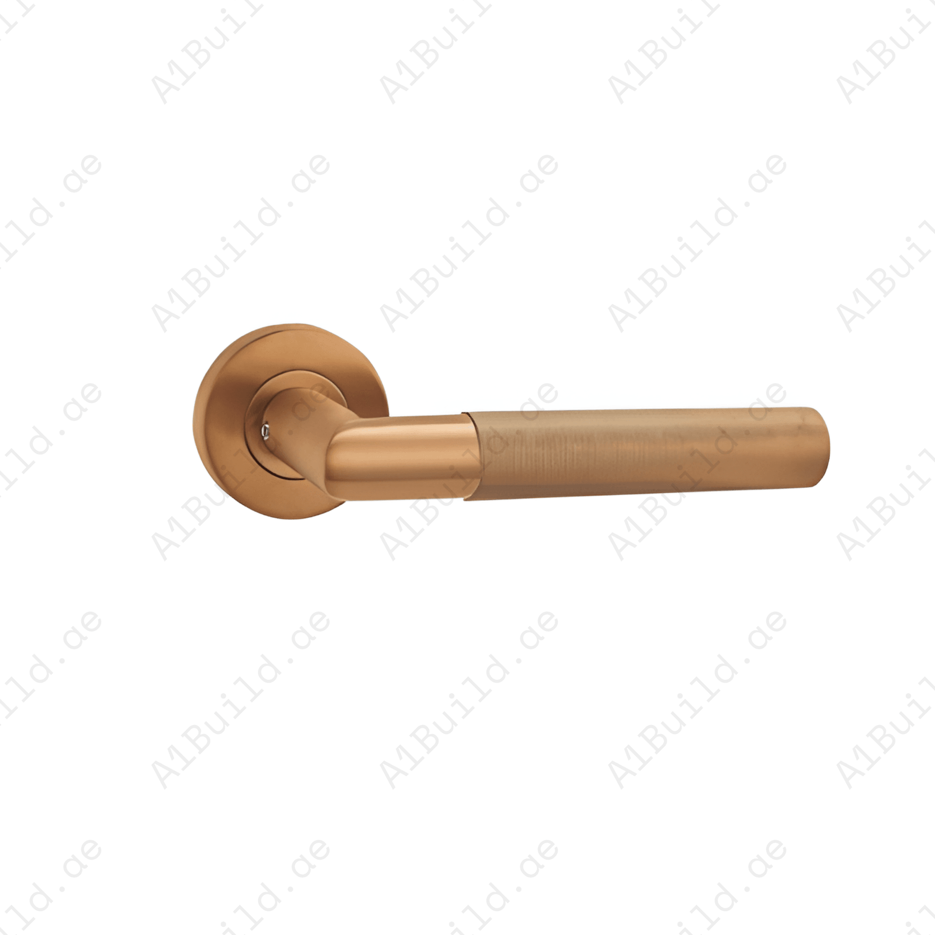 SRH.301 premium stainless steel door lock handle in Rose Gold finish. Luxury architectural hardware for modern homes, hotels, offices, and commercial interiors.