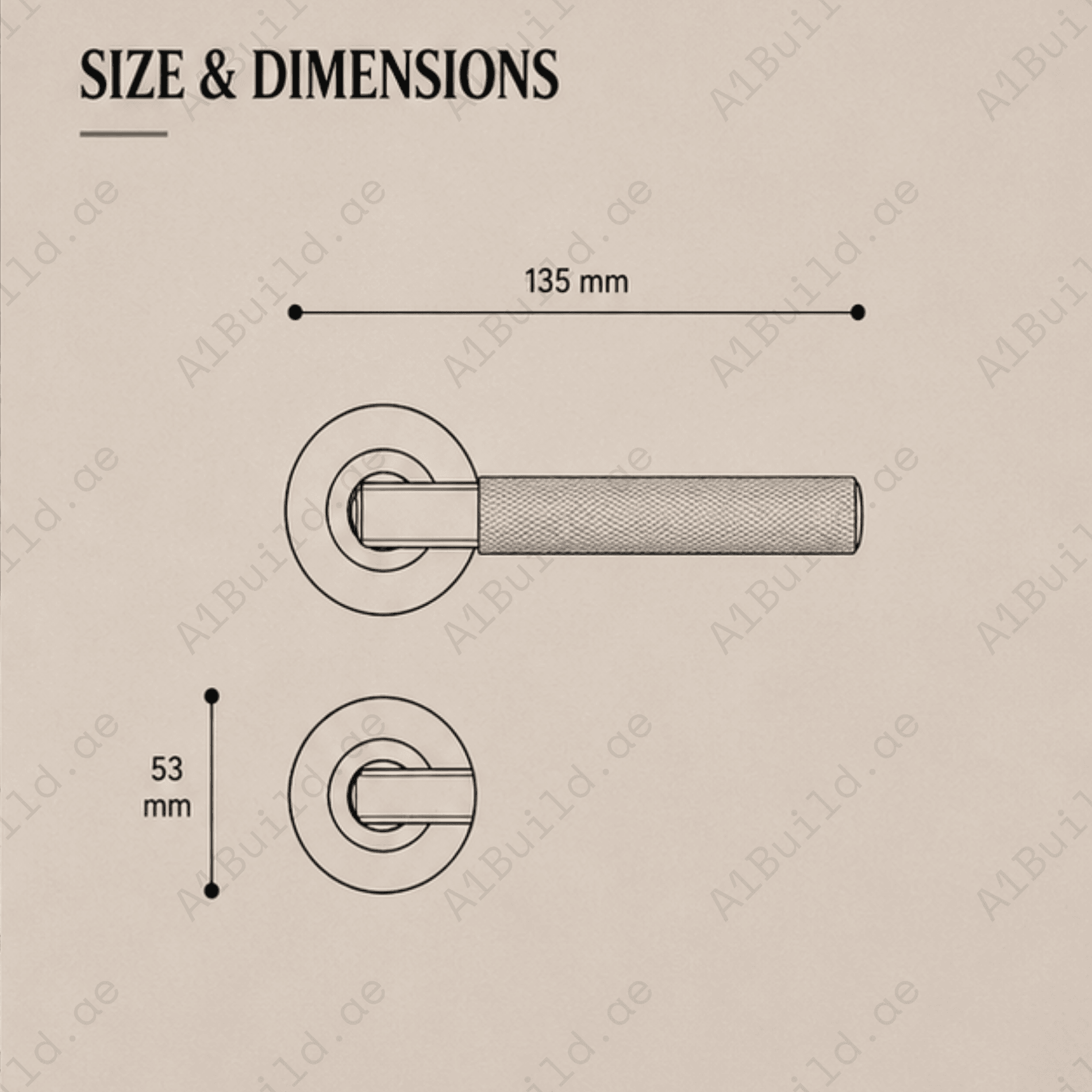 SRH.301 premium stainless steel door lock handle with SPVD finish. Durable PVD-coated architectural hardware for homes, hotels, offices, and commercial interiors.