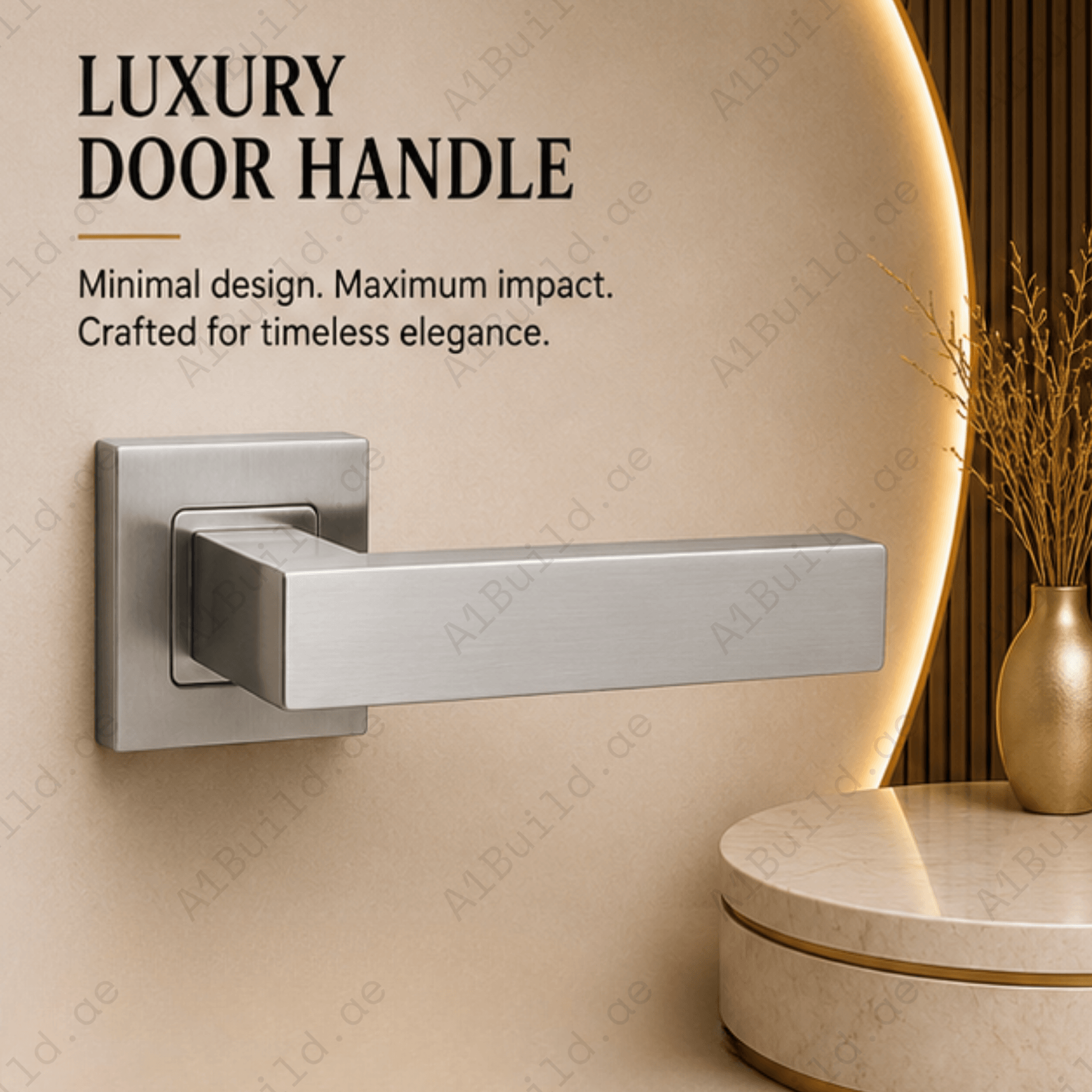 SRH.311.F premium stainless steel door handle with a refined brushed finish. Perfect for luxury homes, hotels, offices, and contemporary interior spaces.