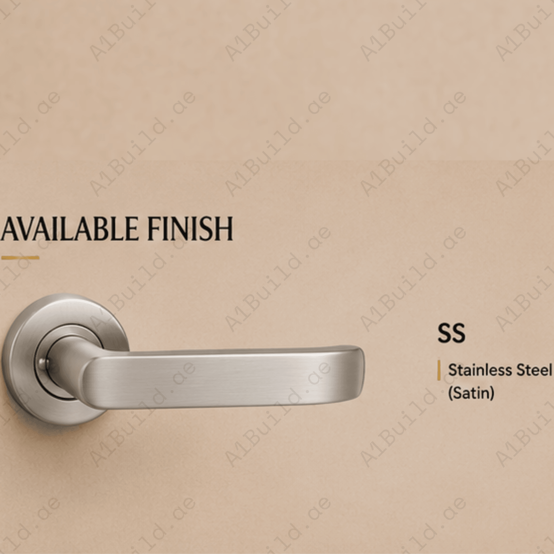 SRH.50 premium stainless steel door handle with a refined brushed finish. A stylish choice for luxury homes, hotels, offices, and contemporary interior spaces.