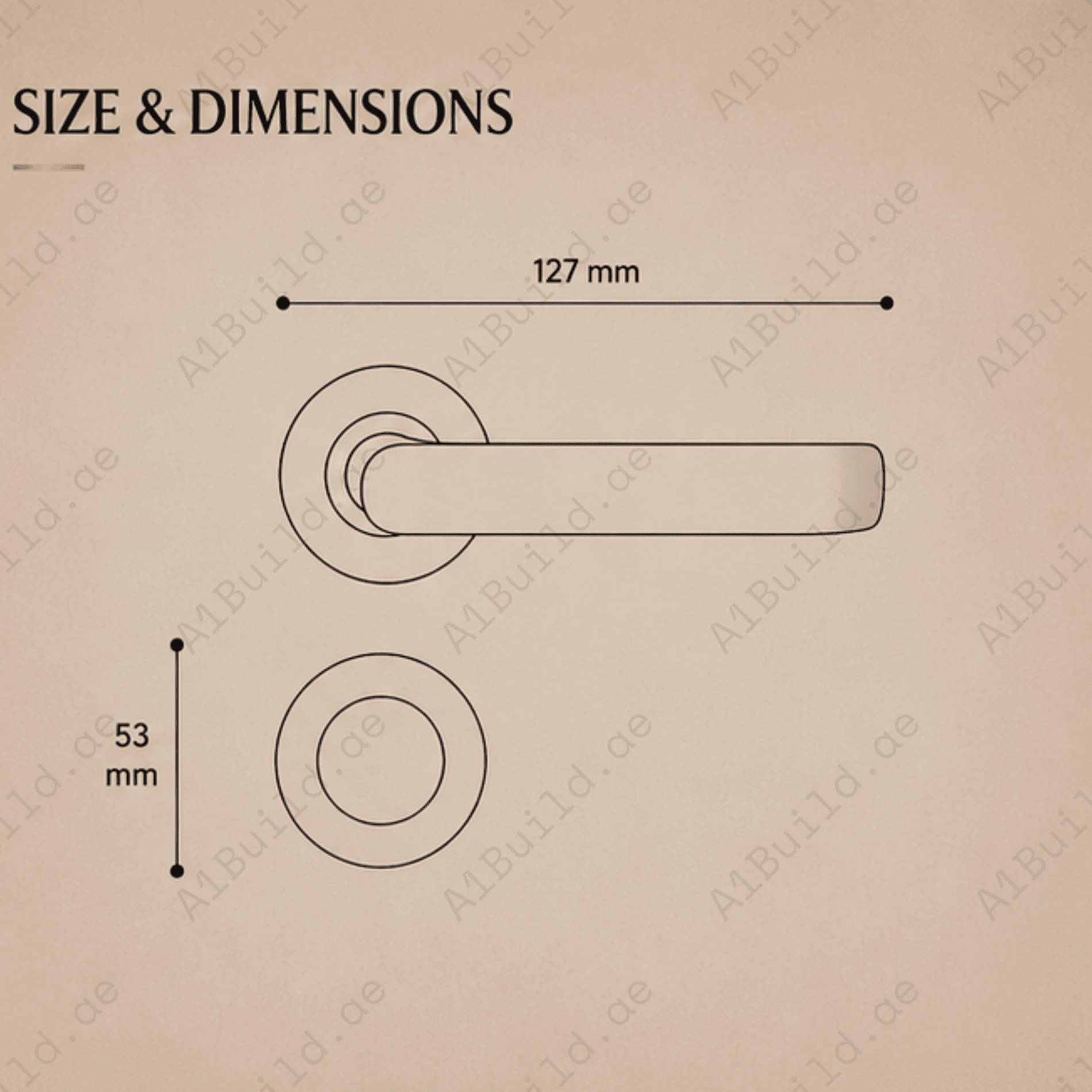 SRH.50 premium stainless steel door handle with a refined brushed finish. A stylish choice for luxury homes, hotels, offices, and contemporary interior spaces.
