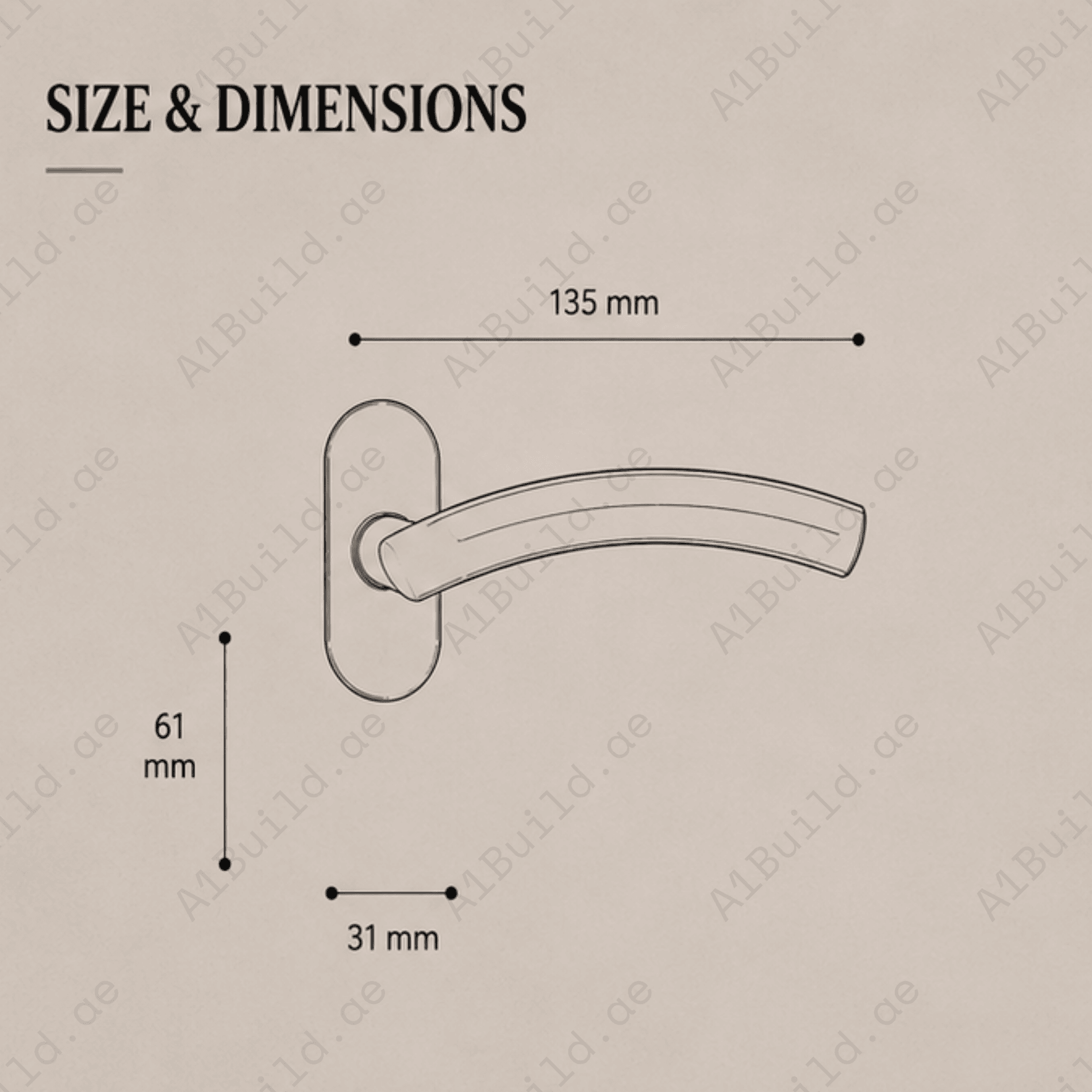 SRH.OV.03 premium stainless steel door handle with a sleek brushed finish. Perfect for luxury homes, hotels, offices, and contemporary interior spaces.