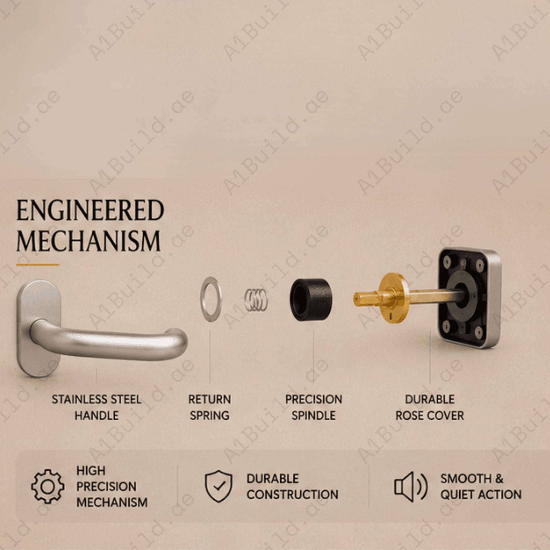 SRH.OV.10 premium stainless steel door handle with a refined brushed finish. Designed for luxury homes, hotels, offices, and stylish modern interior spaces.