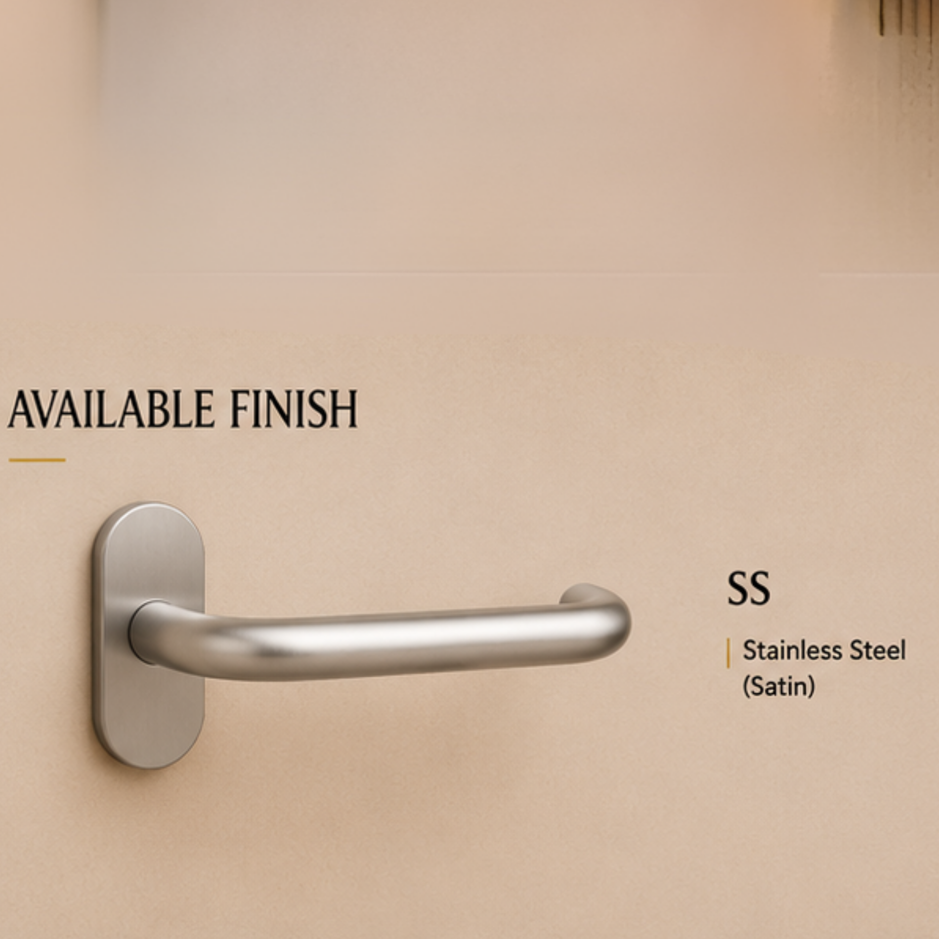 SRH.OV.10 premium stainless steel door handle with a refined brushed finish. Designed for luxury homes, hotels, offices, and stylish modern interior spaces.