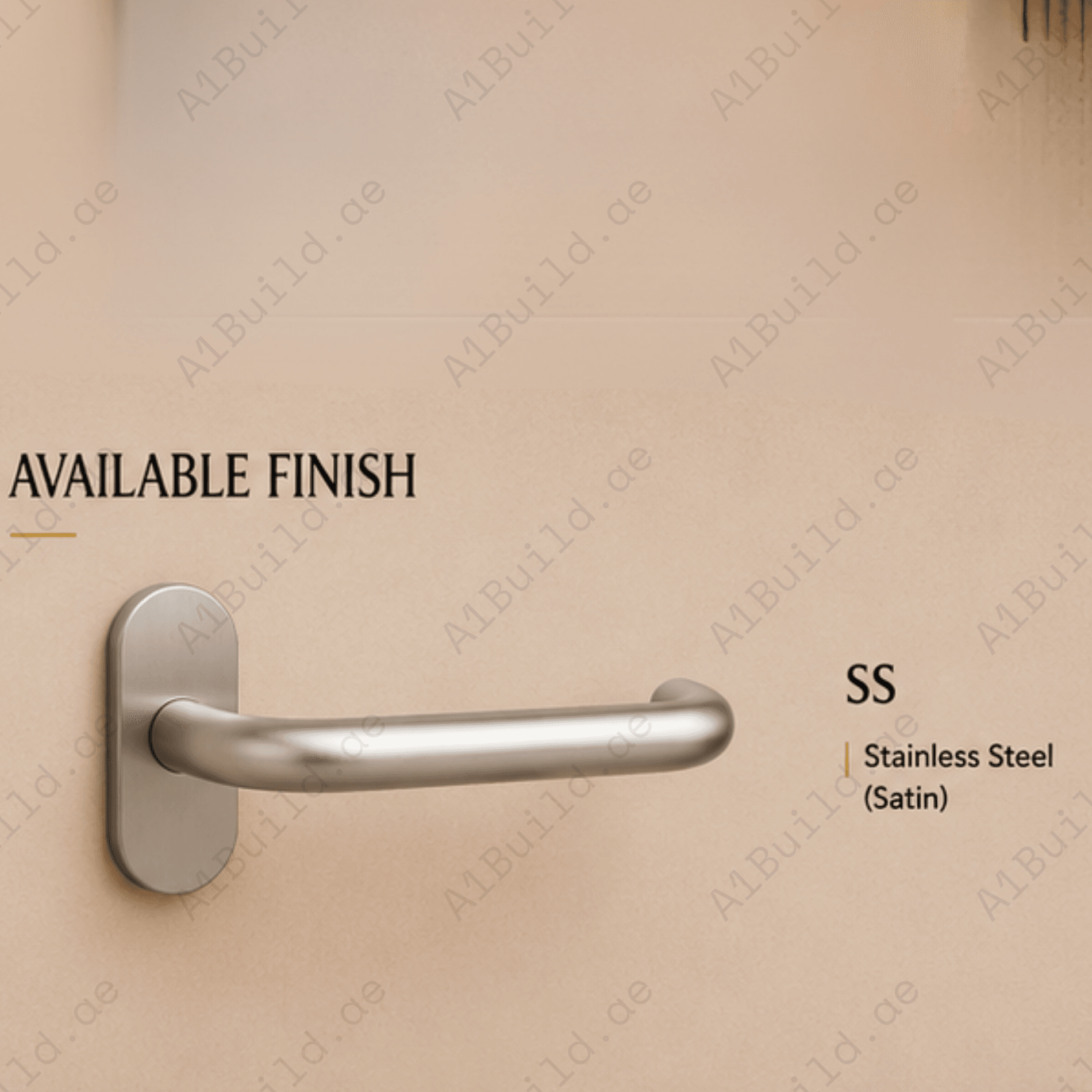 SRH.OV.10 premium stainless steel door handle with a refined brushed finish. Designed for luxury homes, hotels, offices, and stylish modern interior spaces.
