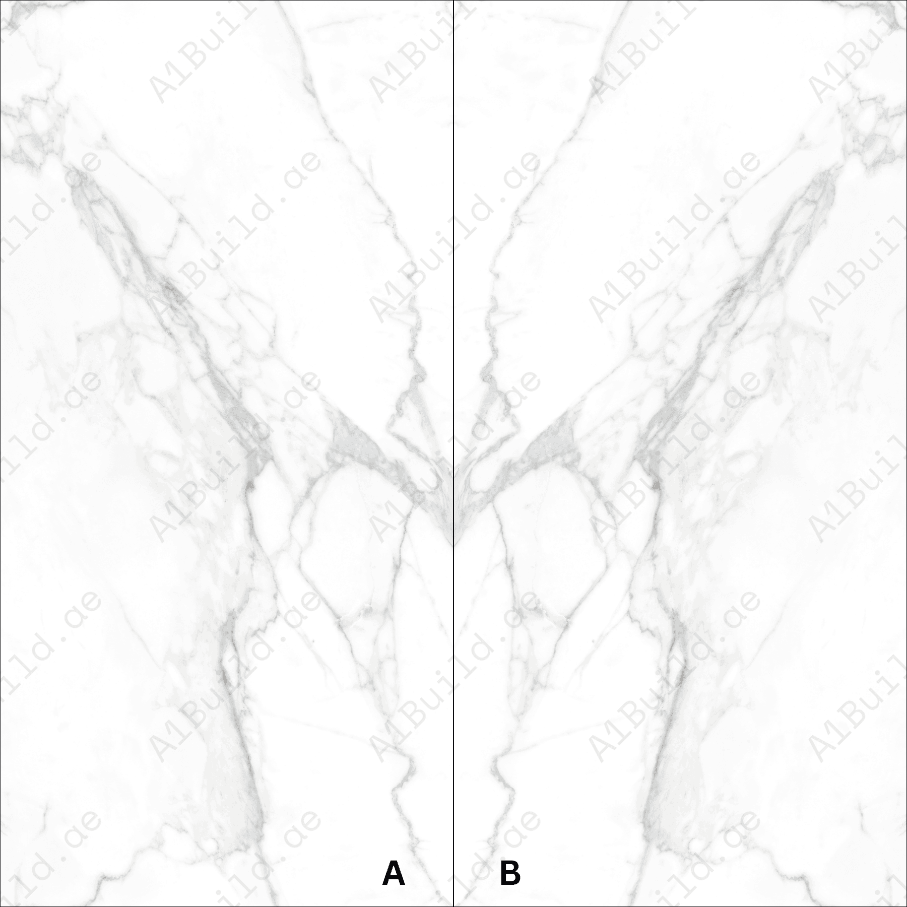 Statuario Vivian High Gloss Porcelain Slabs | 120x240cm White & Grey Tiles for Luxurious Interiors
