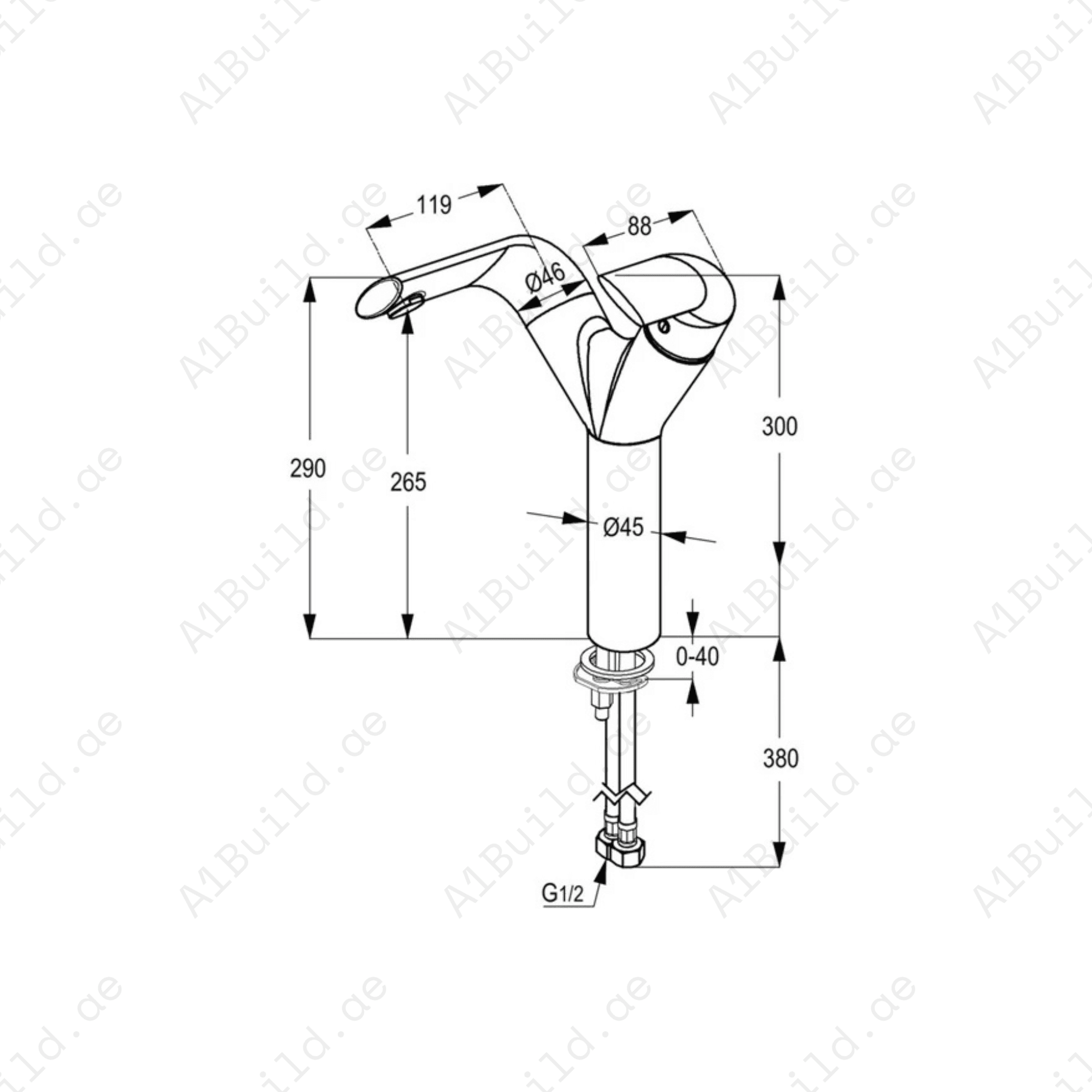 SWING Single Lever High-Raised Basin Mixer