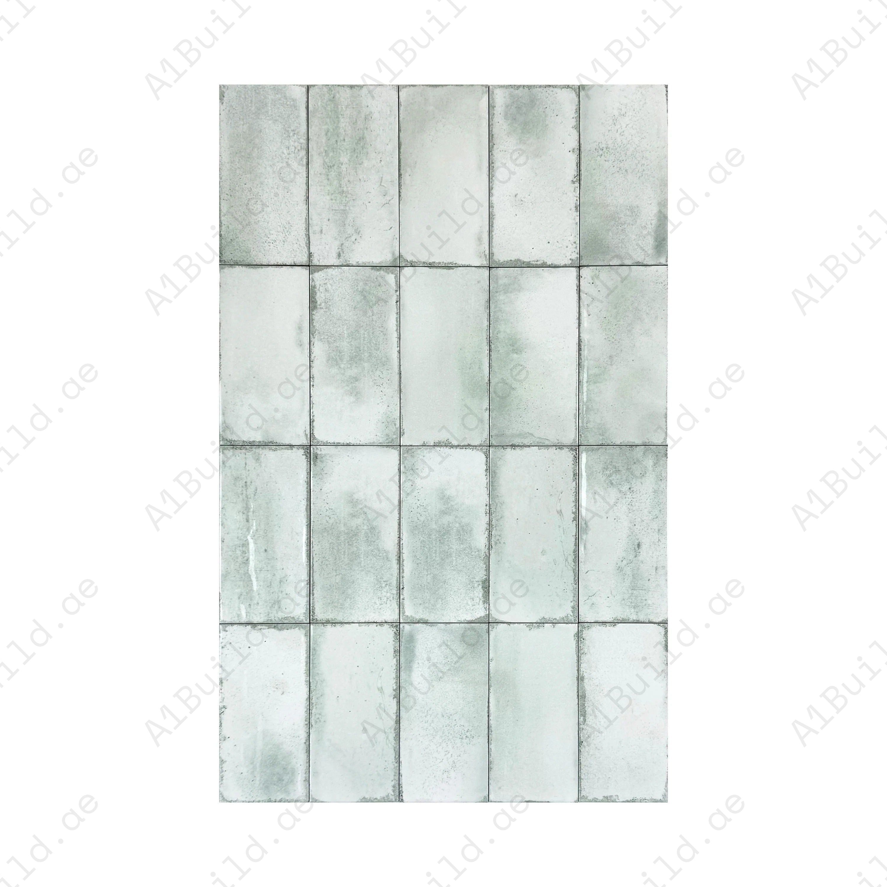 Sage Green Glossy Ceramic Artisanal Tile – Premium ceramic tile with a glossy finish, perfect for stylish walls, floors, kitchens, bathrooms, and feature areas.