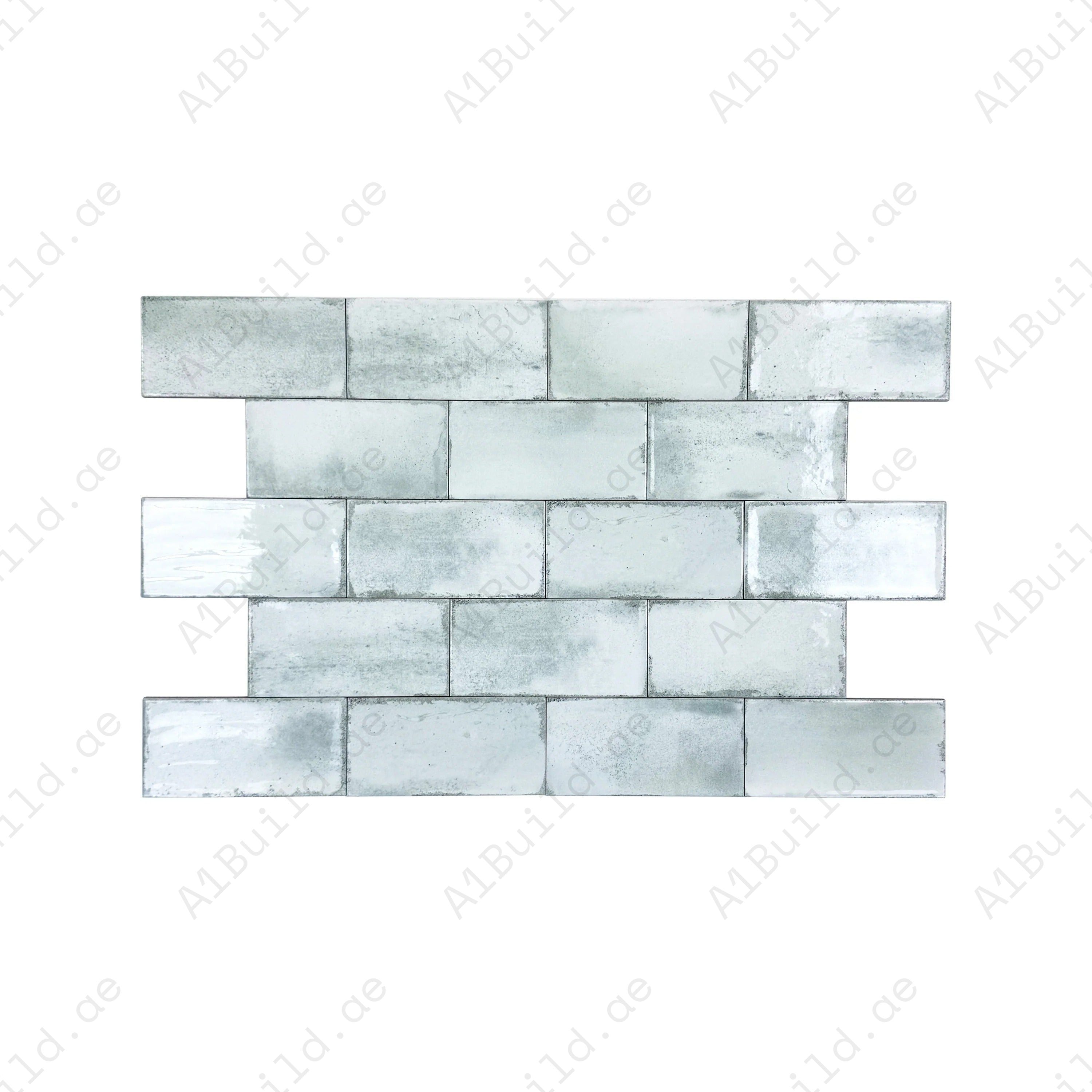 Sage Green Glossy Ceramic Artisanal Tile – Premium ceramic tile with a glossy finish, perfect for stylish walls, floors, kitchens, bathrooms, and feature areas.
