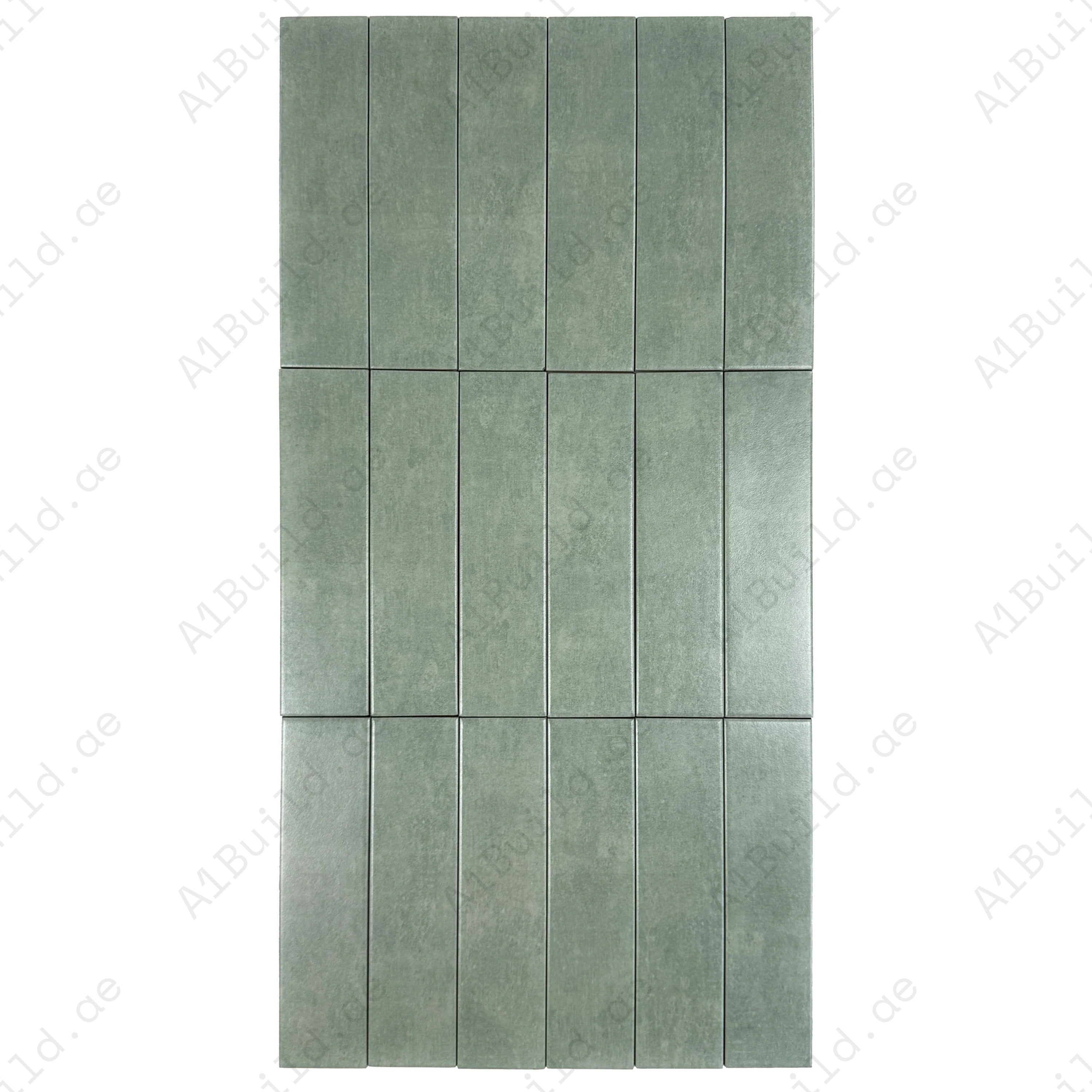 Sage Green Semimatte Porcelain Artisanal Tile – Premium porcelain tile with a semimatte finish, ideal for walls, floors, kitchens, bathrooms, and feature areas.