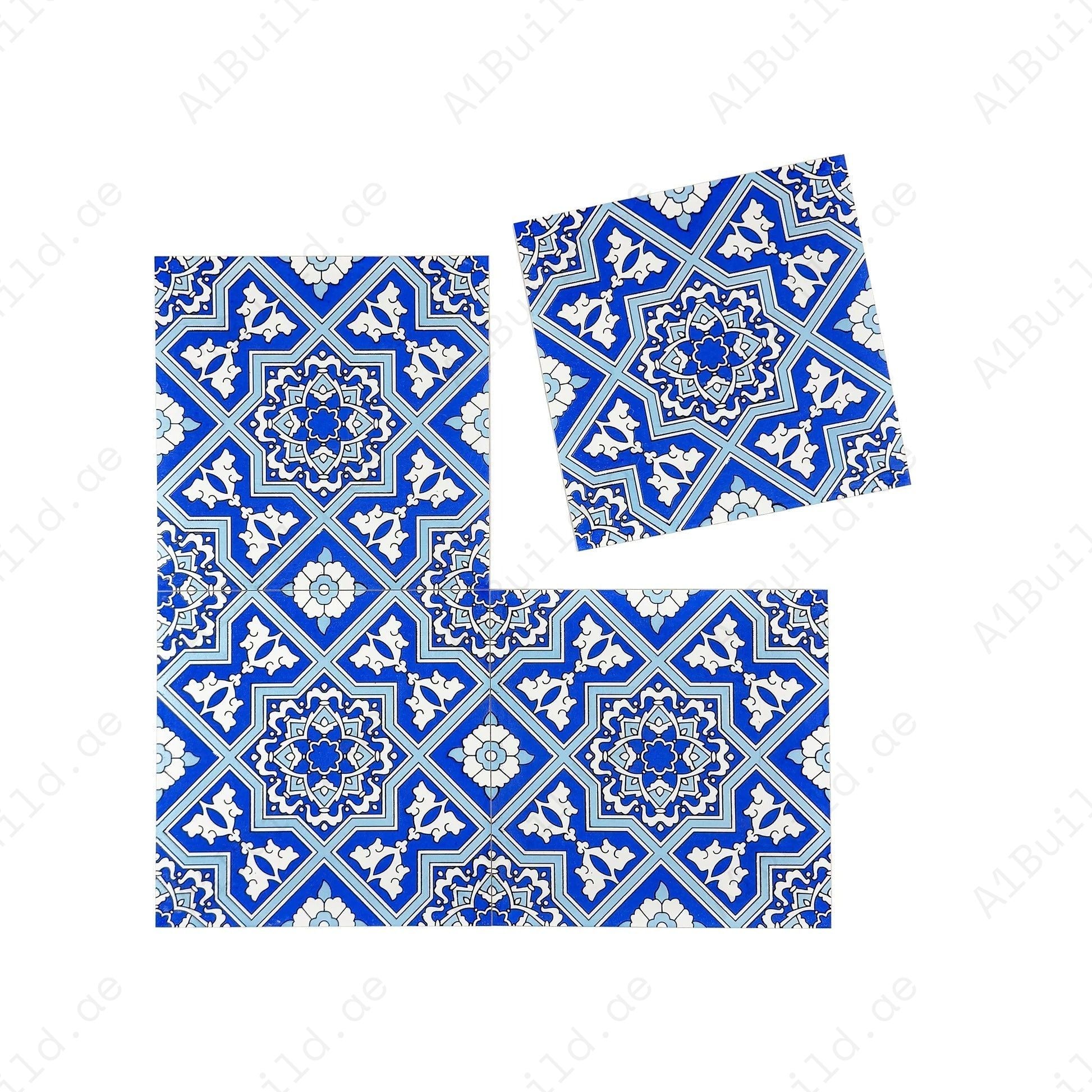 Sahara Splendor Moroccan Matte Ceramic Tile Pattern 301 – Premium ceramic tile with a matte finish, ideal for elegant walls, floors, kitchens, and bathrooms.