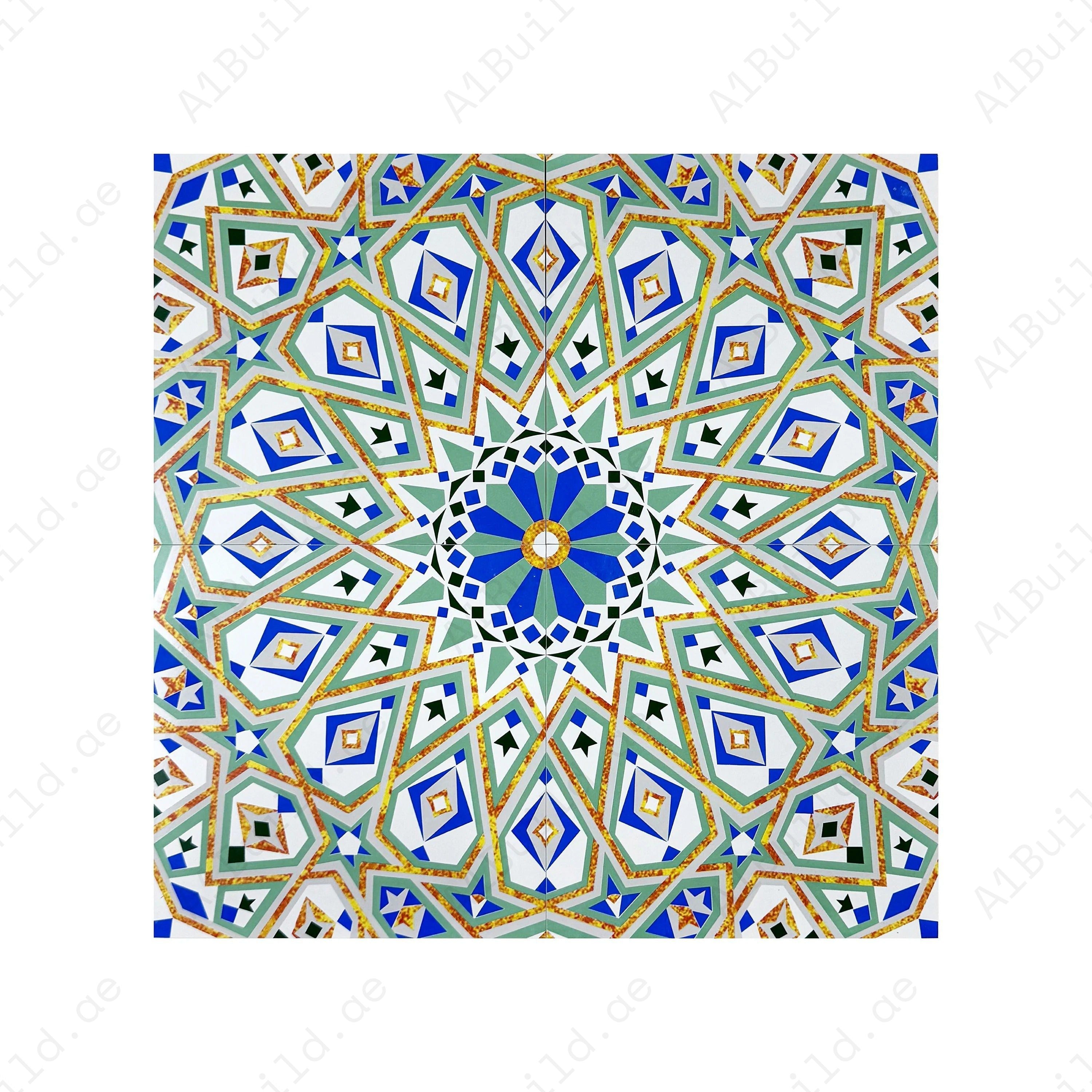 Sahara Splendor Moroccan Matte Ceramic Tile Pattern 304 – Premium ceramic tile with a matte finish, ideal for elegant walls, floors, kitchens, and bathrooms.