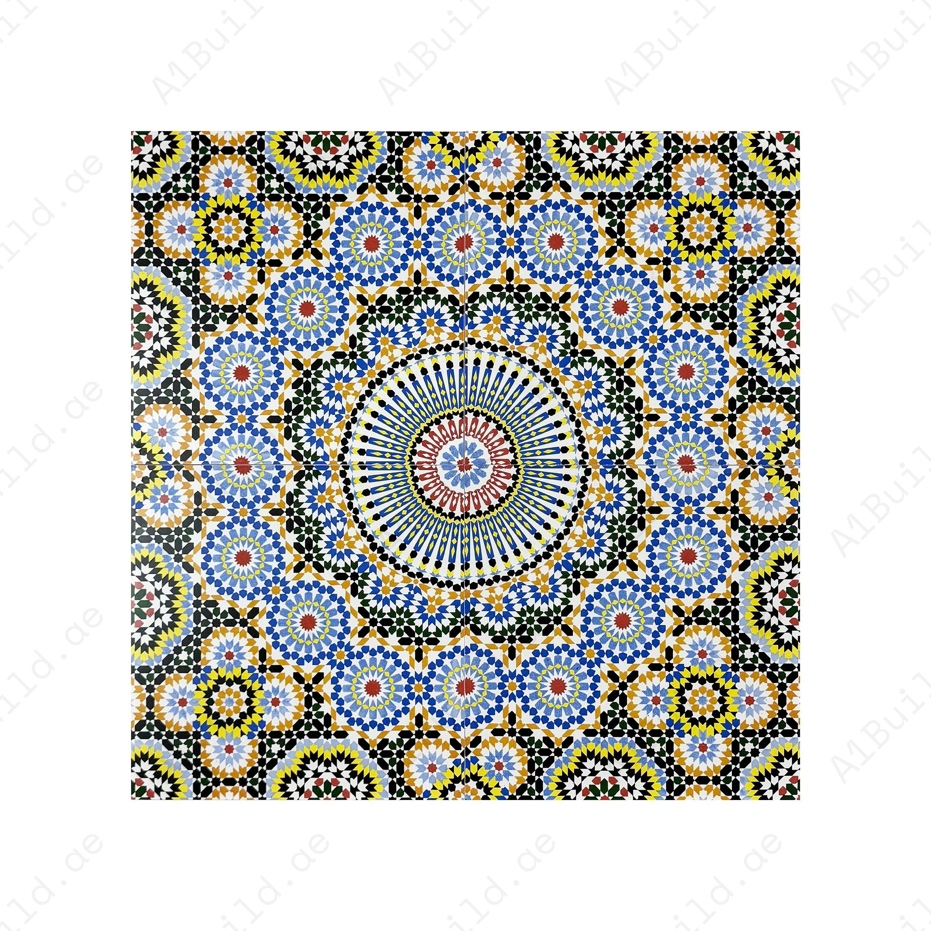 Sahara Splendor Moroccan Matte Ceramic Tile Pattern 312 – Premium ceramic tile with a matte finish, perfect for stylish walls, floors, kitchens, and bathrooms.