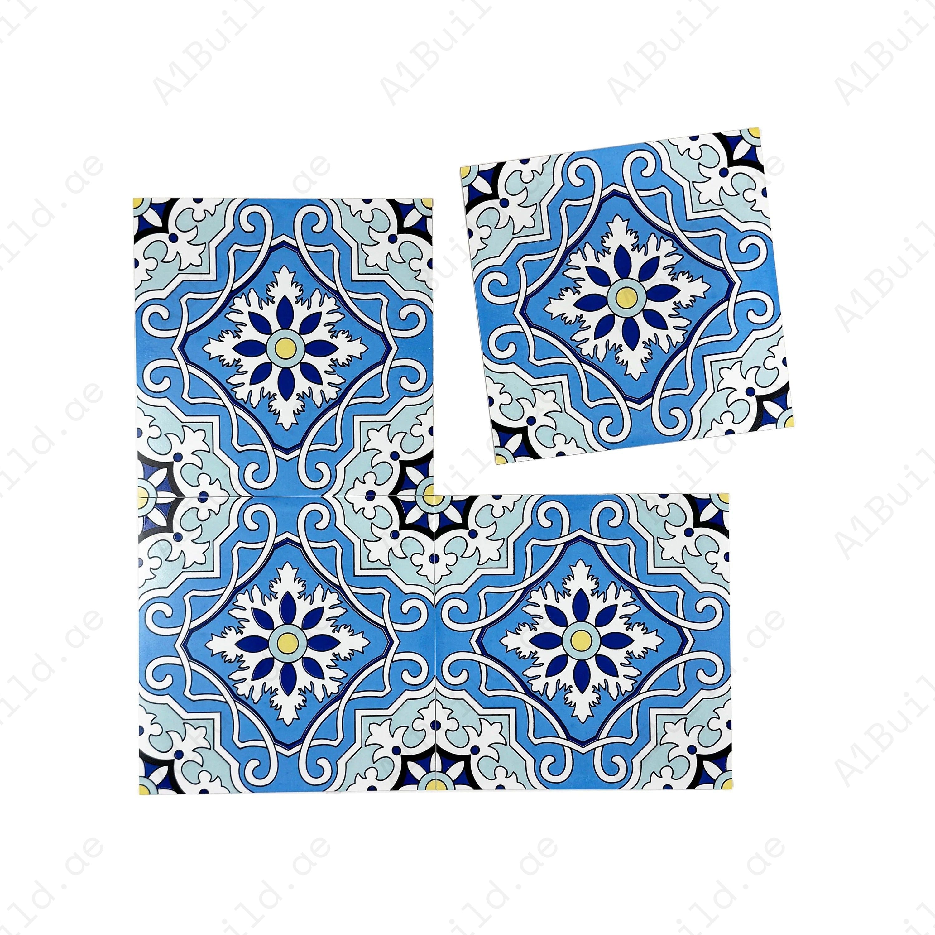 Sahara Splendor Moroccan Matte Ceramic Tile Pattern 314 – Premium ceramic tile with a matte finish, ideal for stylish walls, floors, kitchens, and bathrooms.