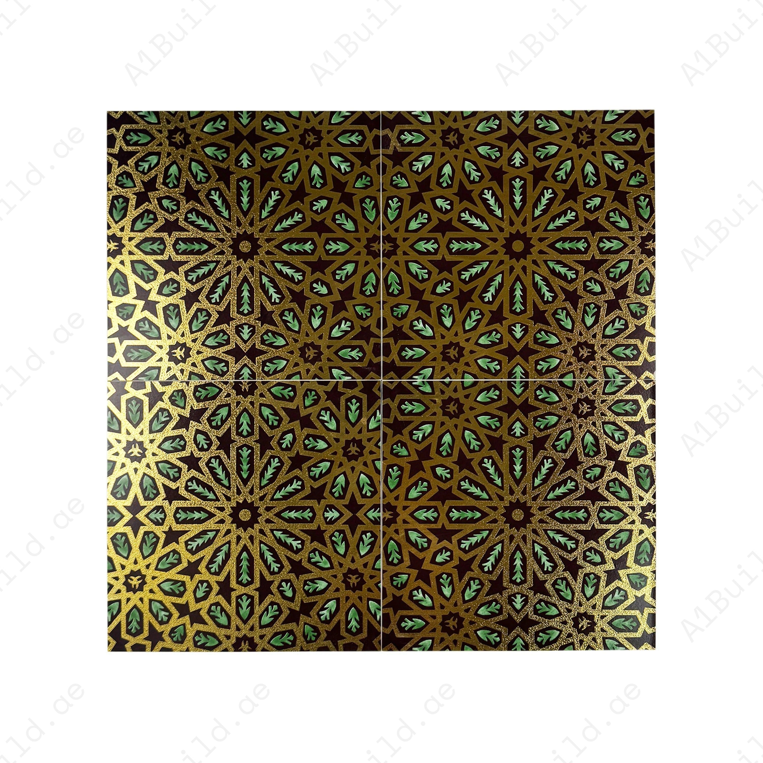 Sahara Splendor Moroccan Matte Ceramic Tile Pattern 321 – Premium ceramic tile with a matte finish, ideal for elegant walls, floors, kitchens, and bathrooms.