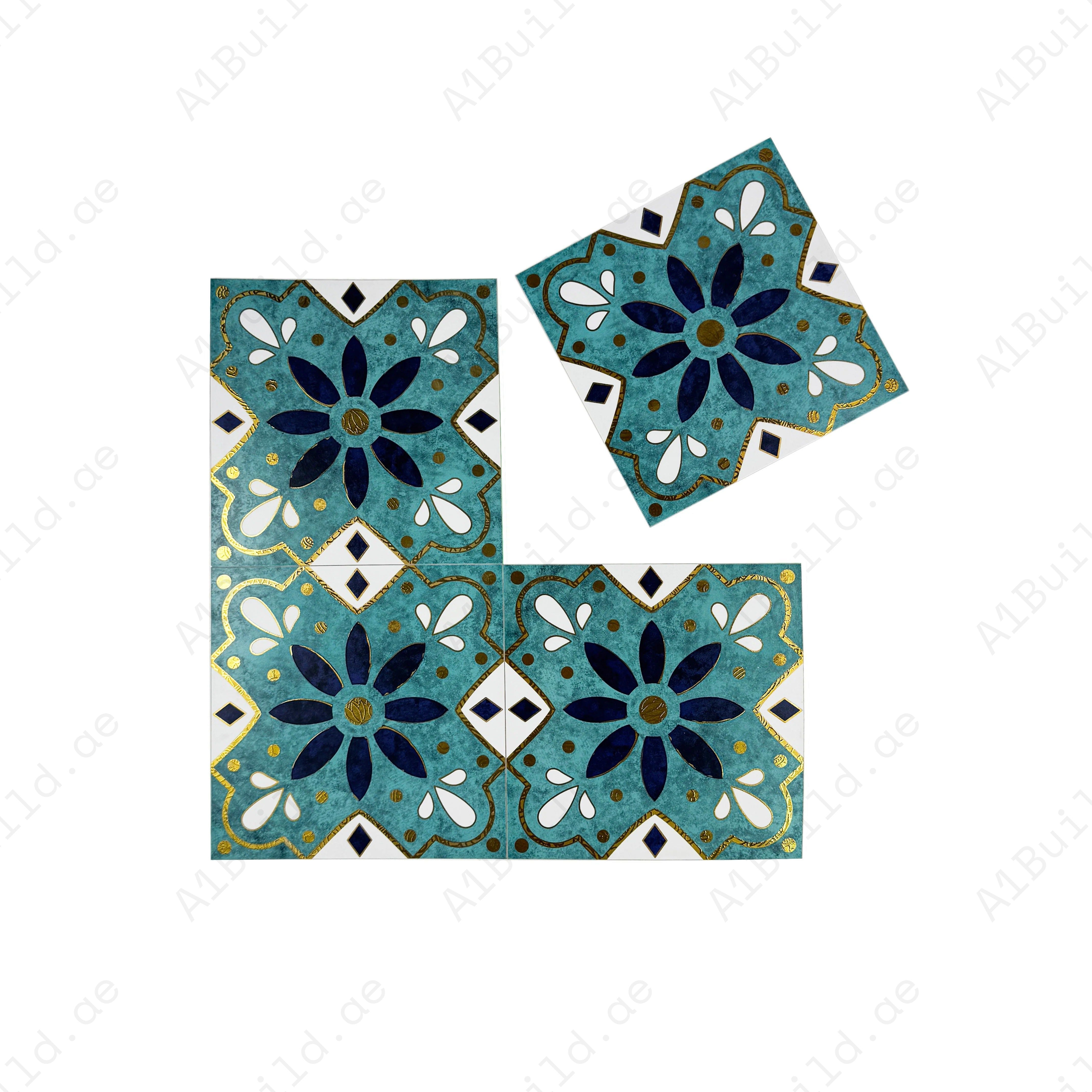 Sahara Splendor Moroccan Matte Ceramic Tile Pattern 322 – Durable ceramic tile with a matte finish, ideal for stylish walls, floors, kitchens, and bathrooms.