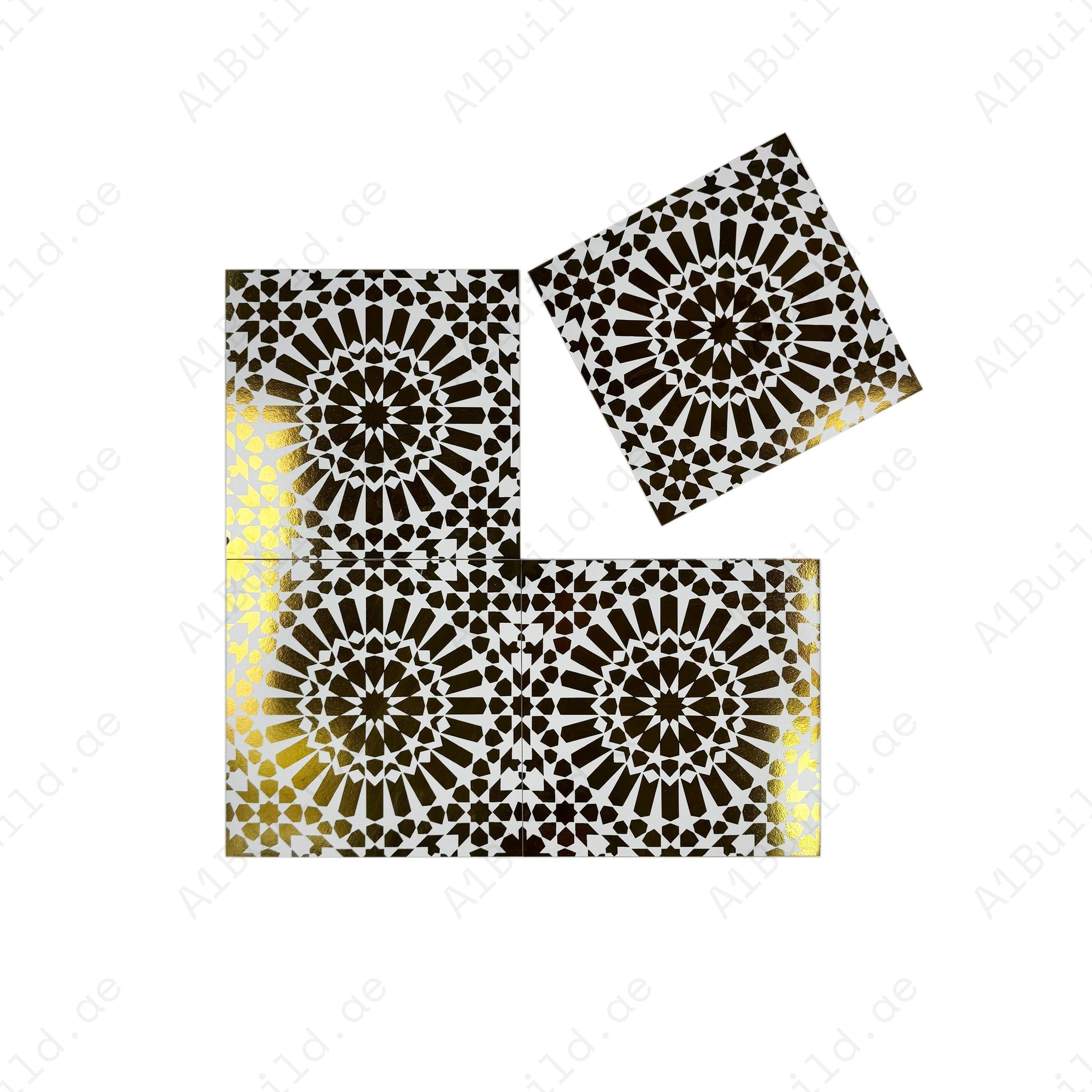 Sahara Splendor Moroccan Matte Ceramic Tile Pattern 324 – Durable ceramic tile with a matte finish, ideal for elegant walls, floors, kitchens, and bathrooms.