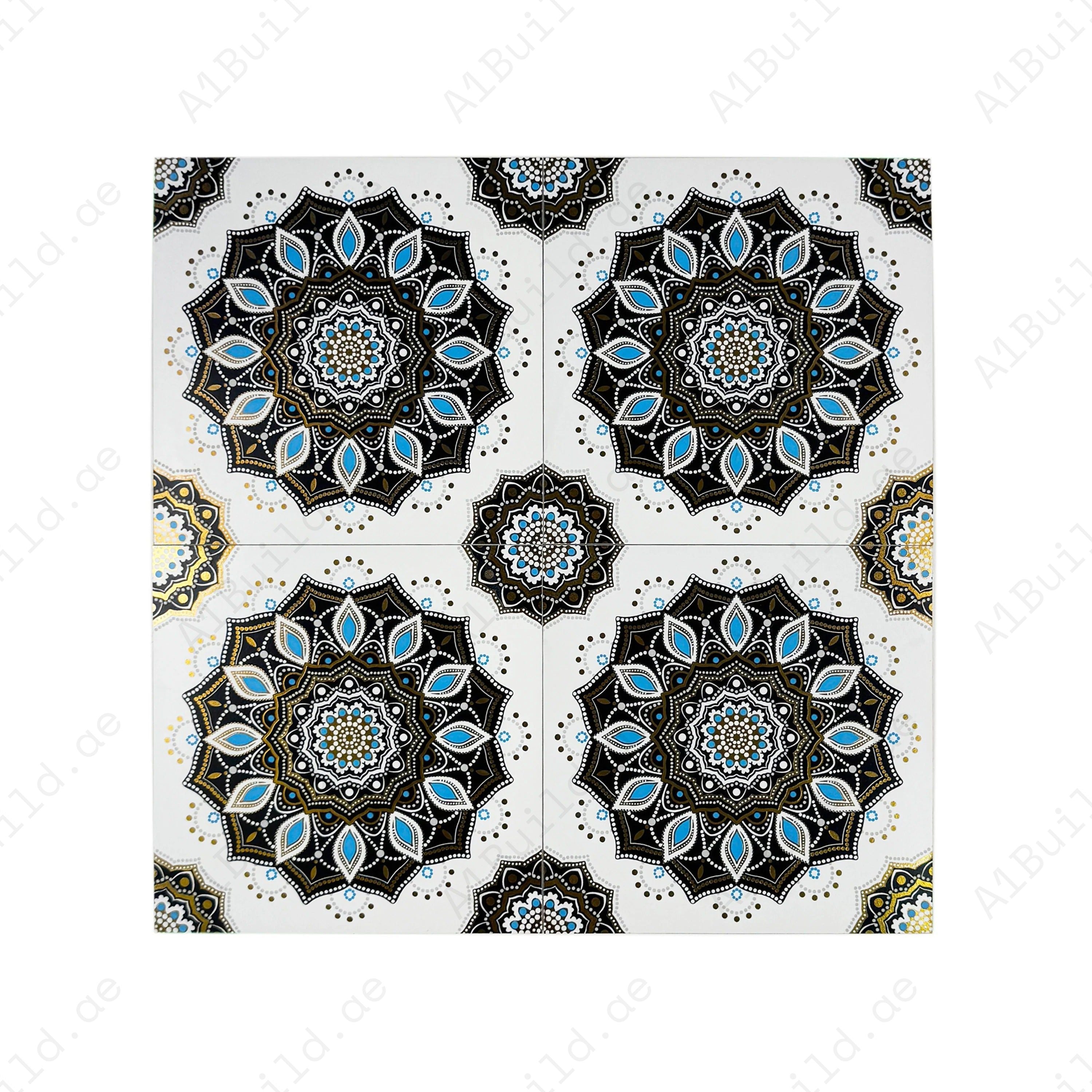Sahara Splendor Moroccan Matte Ceramic Tile Pattern 327 – Premium matte ceramic tile for elegant walls, floors, kitchens, bathrooms, and refined interiors.
