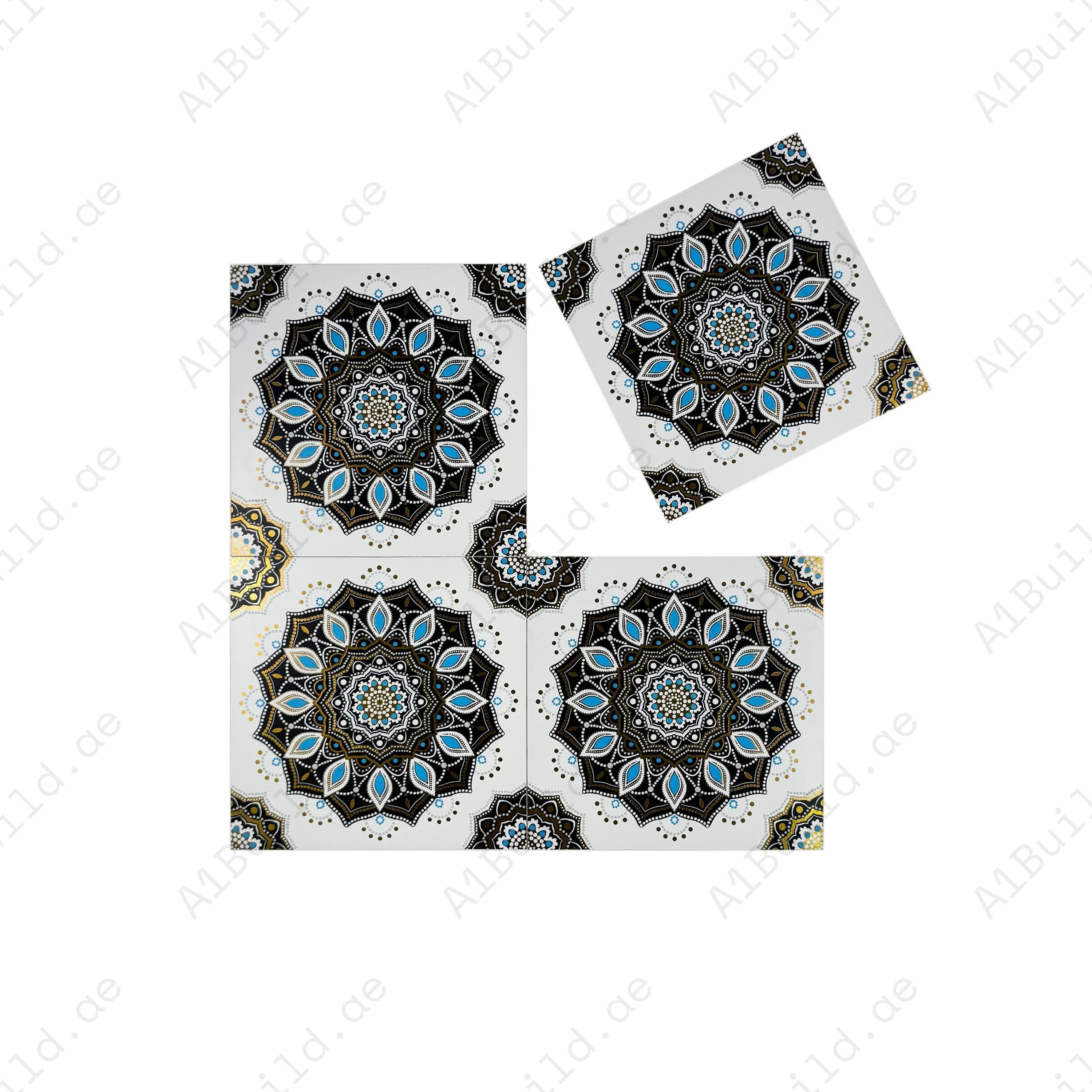 Sahara Splendor Moroccan Matte Ceramic Tile Pattern 327 – Premium matte ceramic tile for elegant walls, floors, kitchens, bathrooms, and refined interiors.