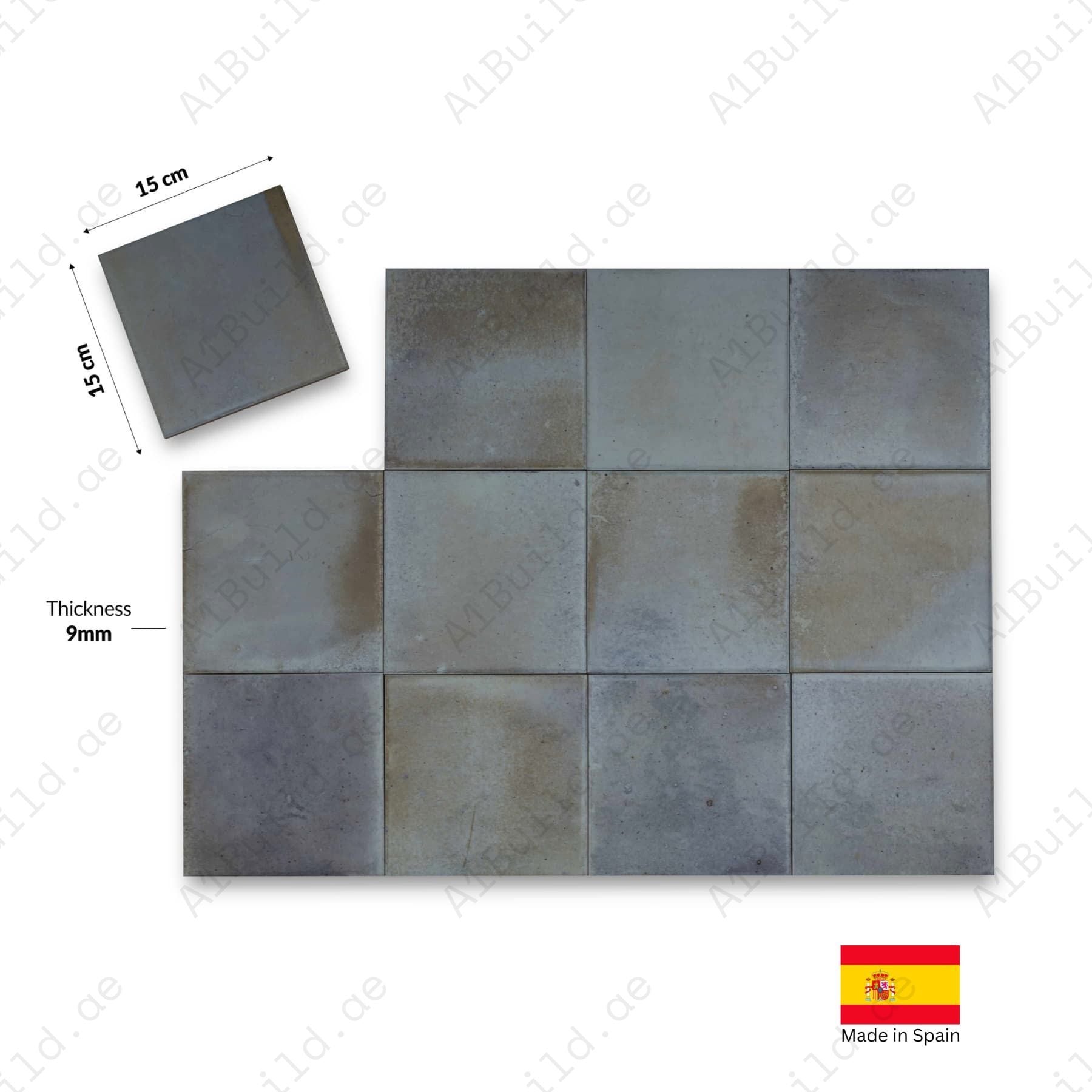 Sea Matt 15x15cm Spanish Porcelain Tiles – Indoor & Outdoor