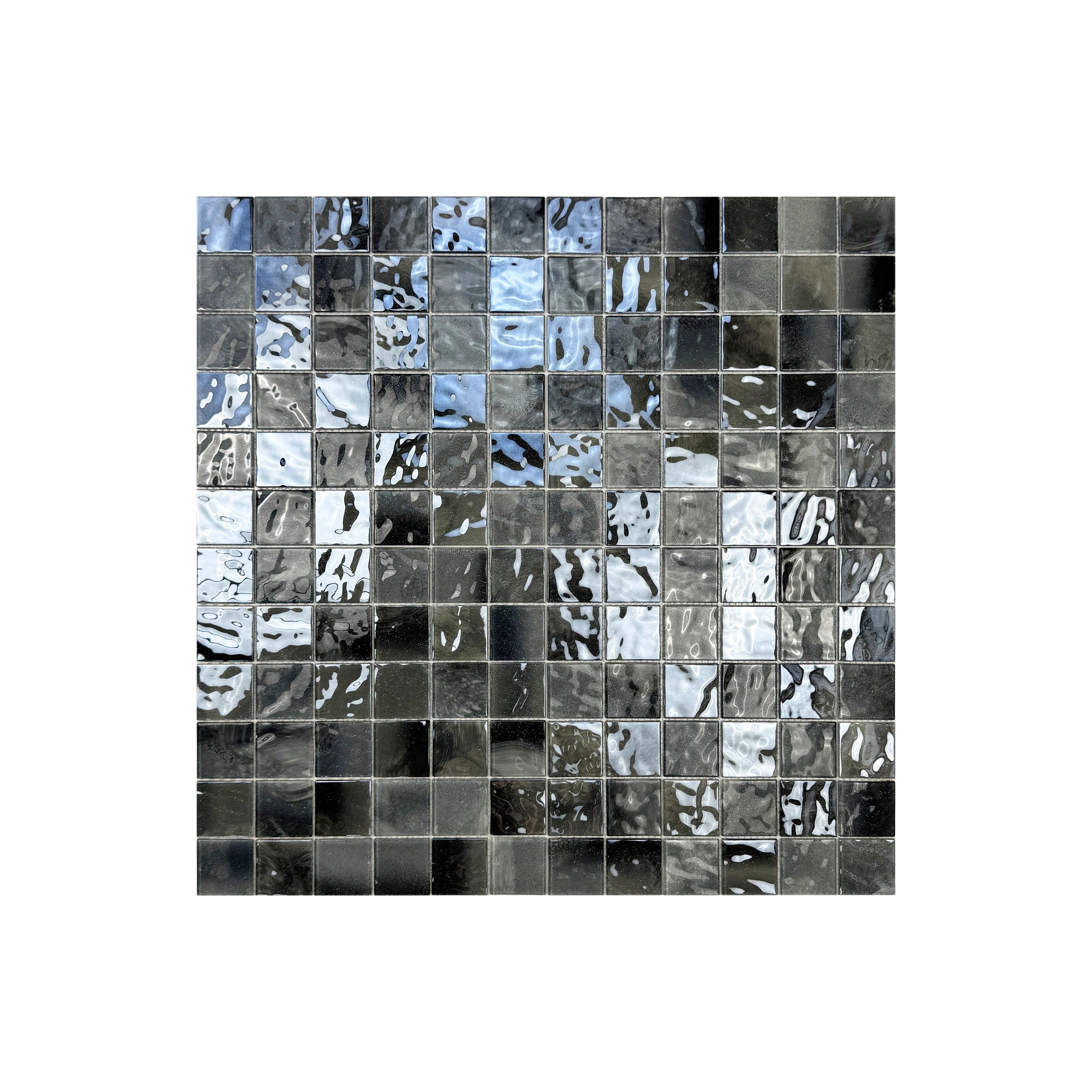 Seal Grey, Iron Grey & Black glass mosaic tile for pools, spas & walls. Durable, slip-resistant, eco-friendly, stylish & ideal for Dubai luxury projects.