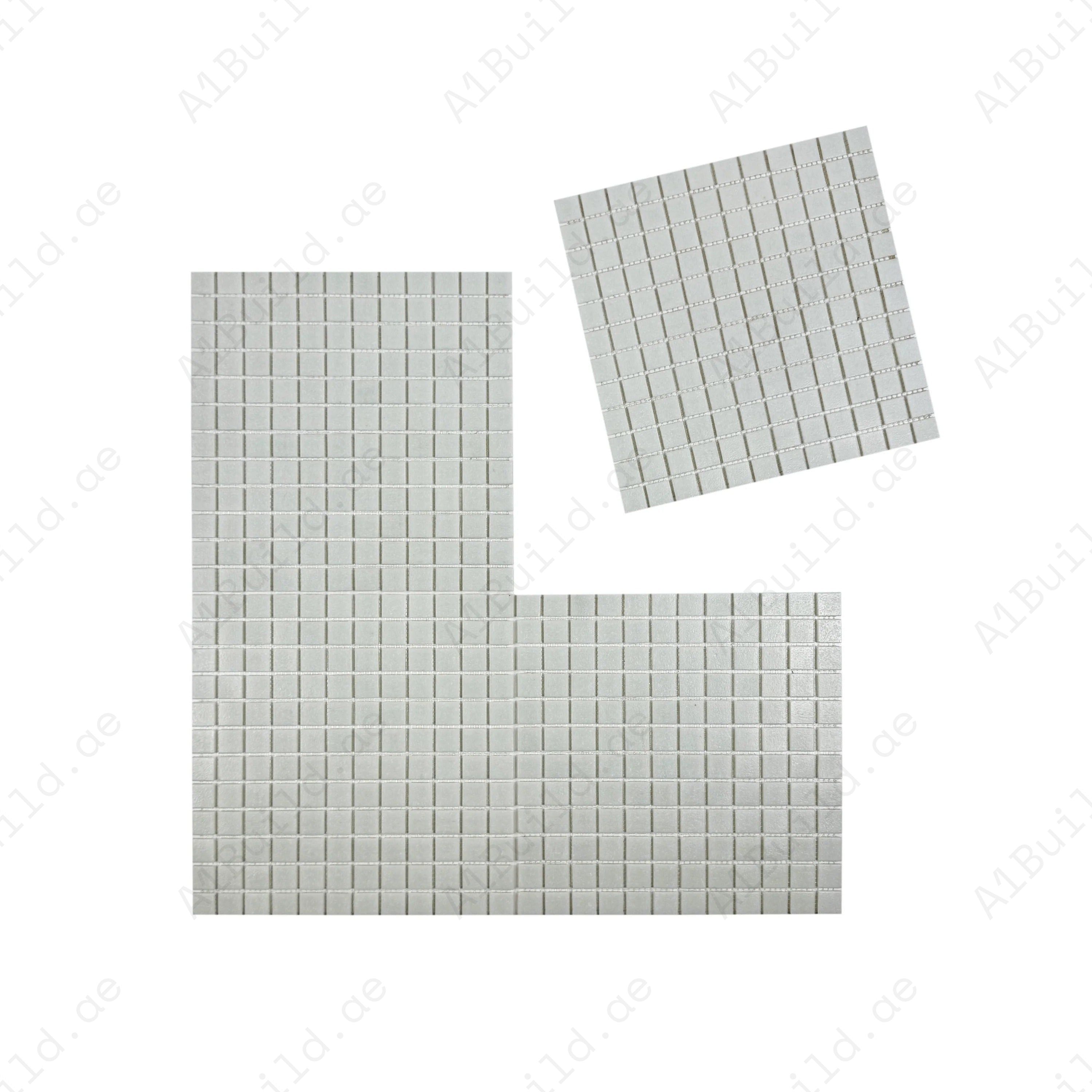 Serene Spectrum White glass mosaic for pools, spas & water features. UV-resistant, slip-proof & eco-friendly tiles ensure luxury, safety & long-lasting shine.