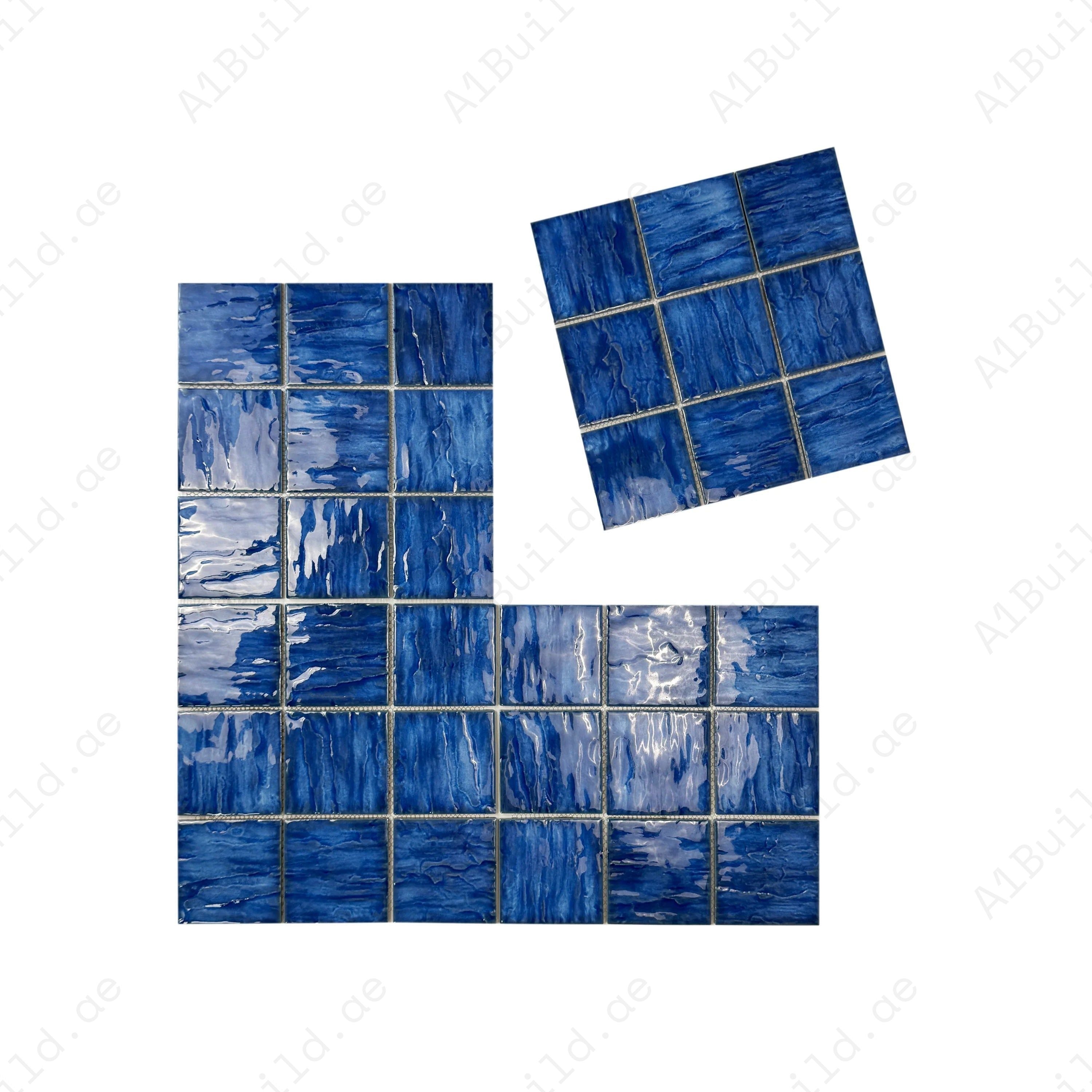 Serene Wave Baby Blue 3D crystalline glazed porcelain mosaic. UV-resistant, slip-proof & eco-friendly—perfect for pools, spas & luxury water features.