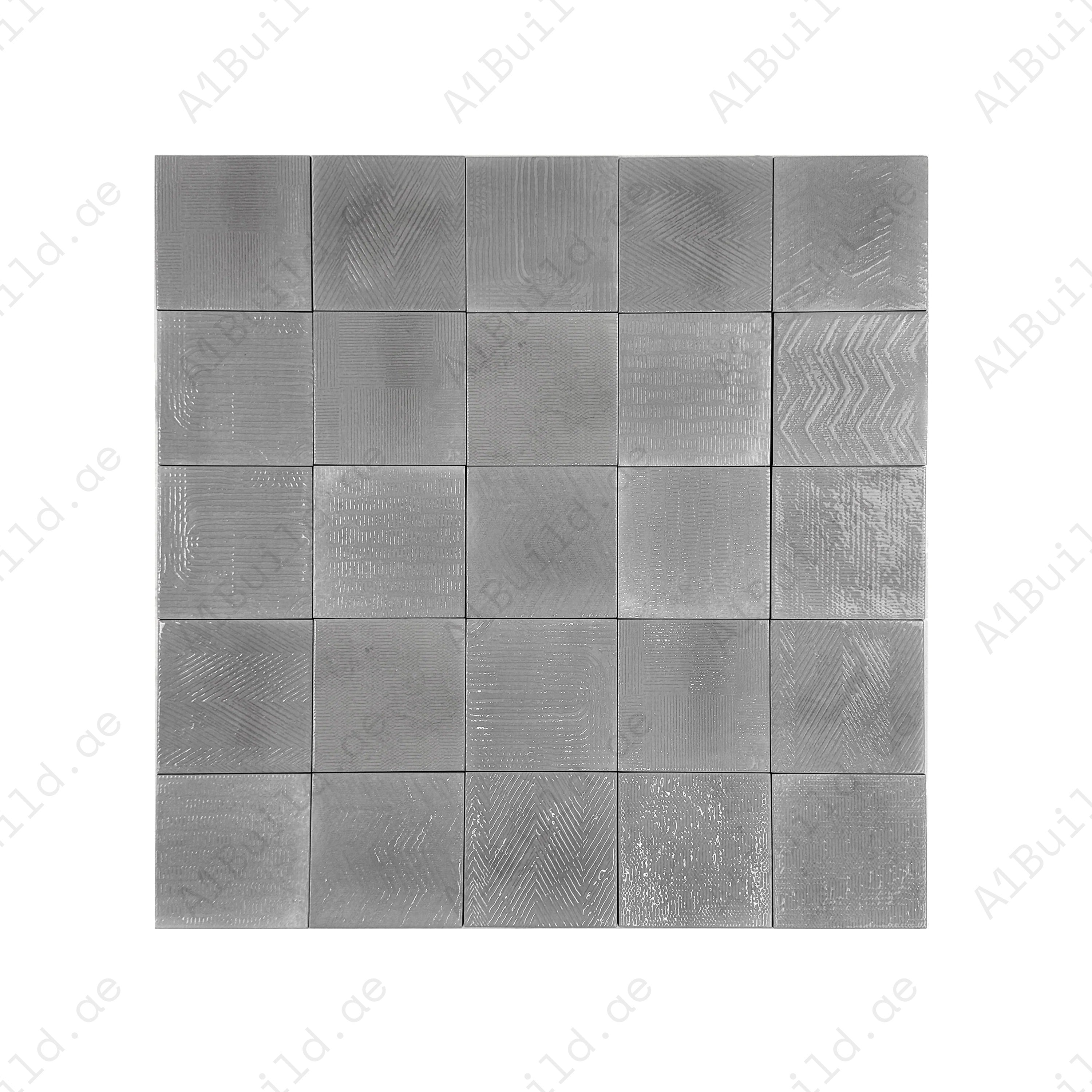 Shinny Silver glossy porcelain subway tile with soft gradients & sleek finish. Durable, waterproof & scratch-resistant—ideal for walls, floors & kitchens.