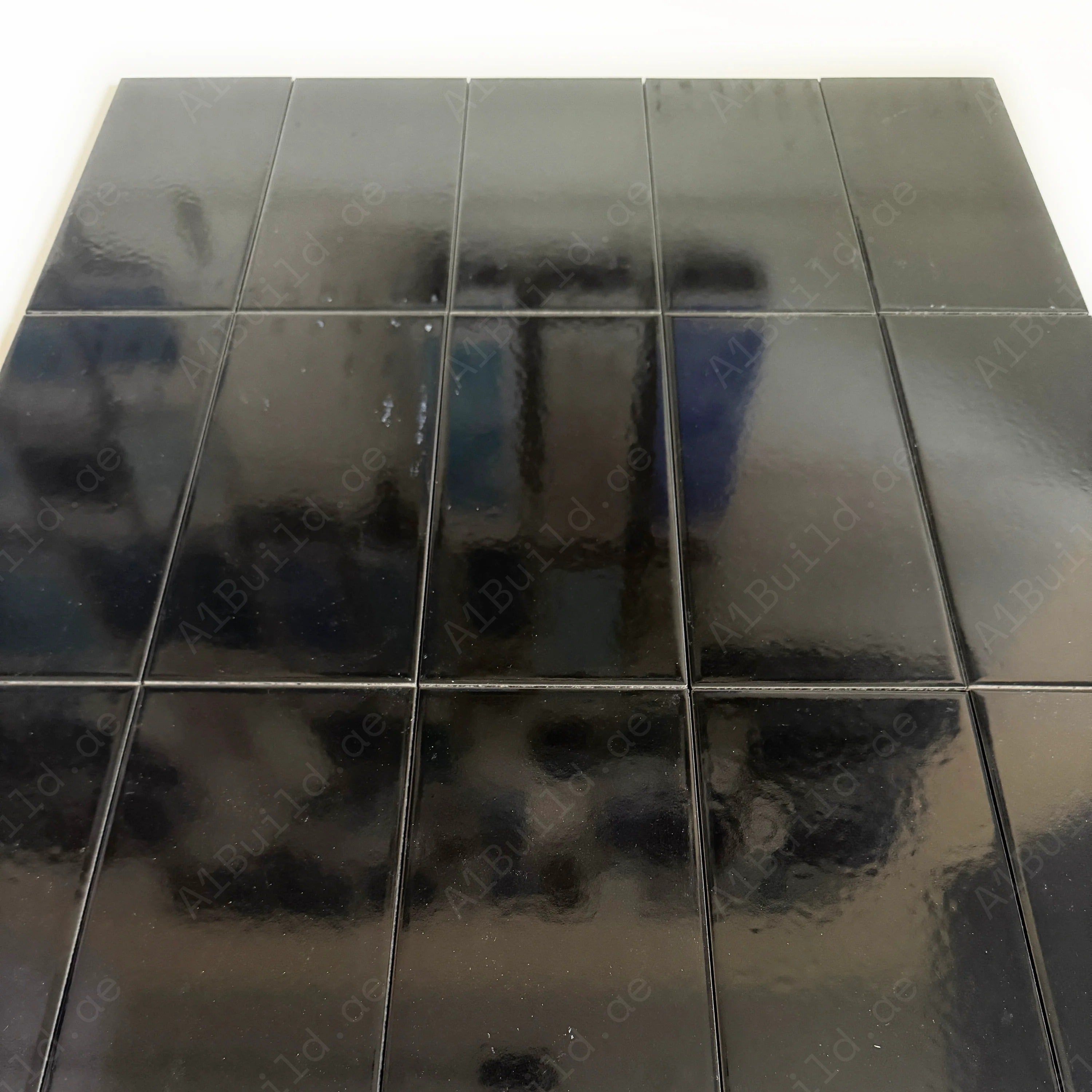Shop Black Glazed Porcelain Pool Tiles – slip & UV resistant, durable, eco-friendly and ideal for swimming pools, spas, water walls & luxury outdoor areas.