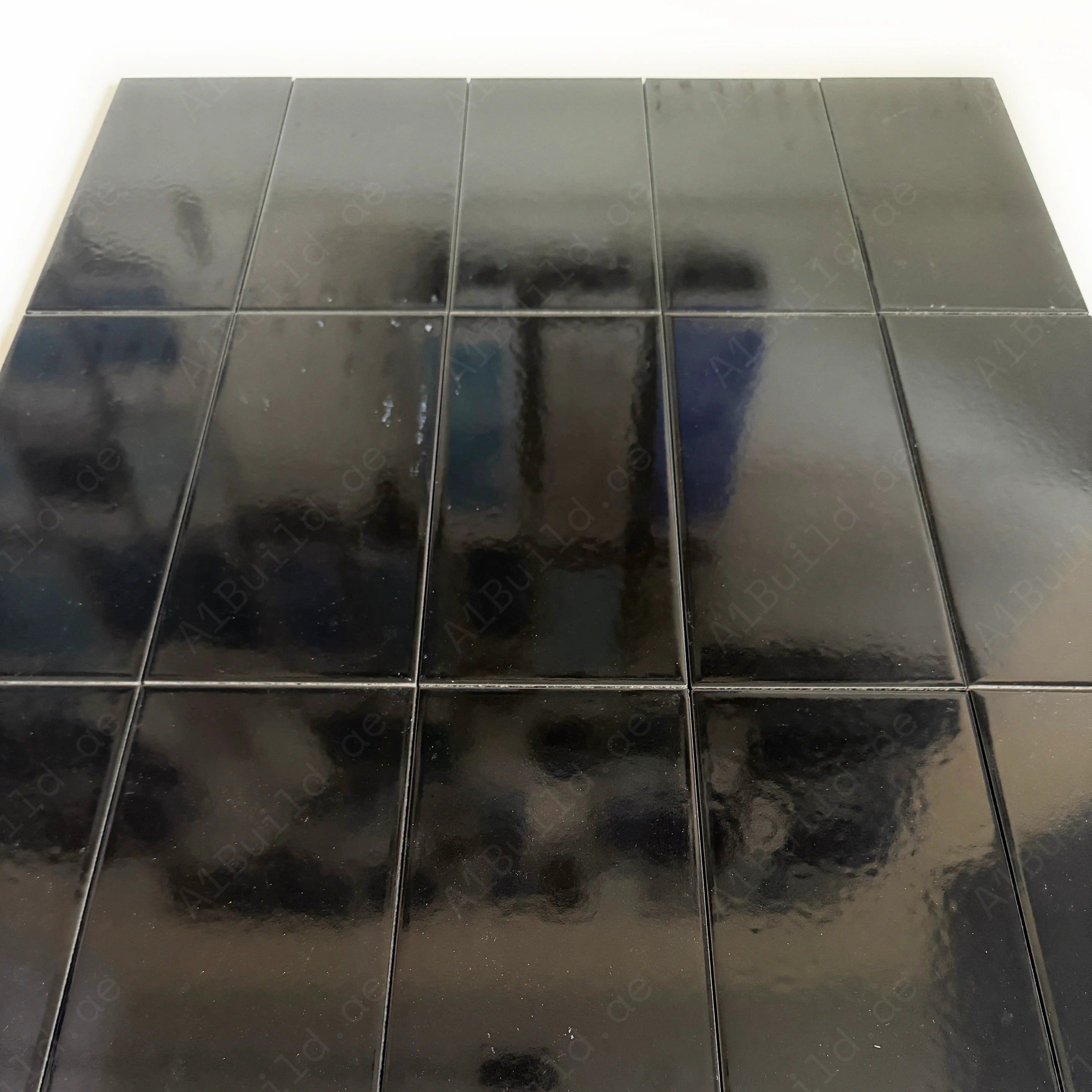 Shop Black Glazed Porcelain Pool Tiles – slip & UV resistant, durable, eco-friendly and ideal for swimming pools, spas, water walls & luxury outdoor areas.