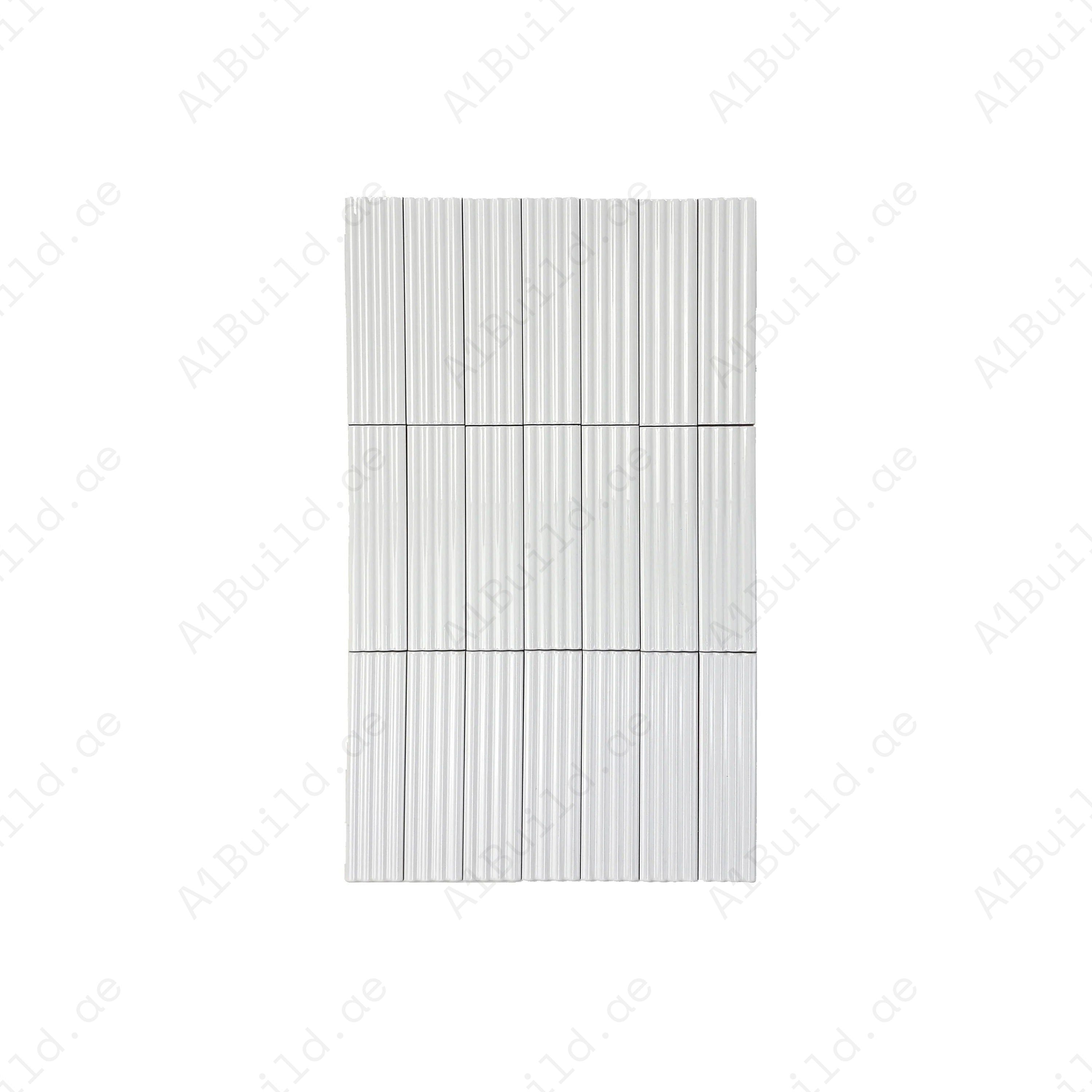 Shop Bright White Glossy Ceramic Artisanal Tile. Durable, waterproof, stain-resistant, perfect for kitchens, bathrooms, walls, floors, and swimming pools.