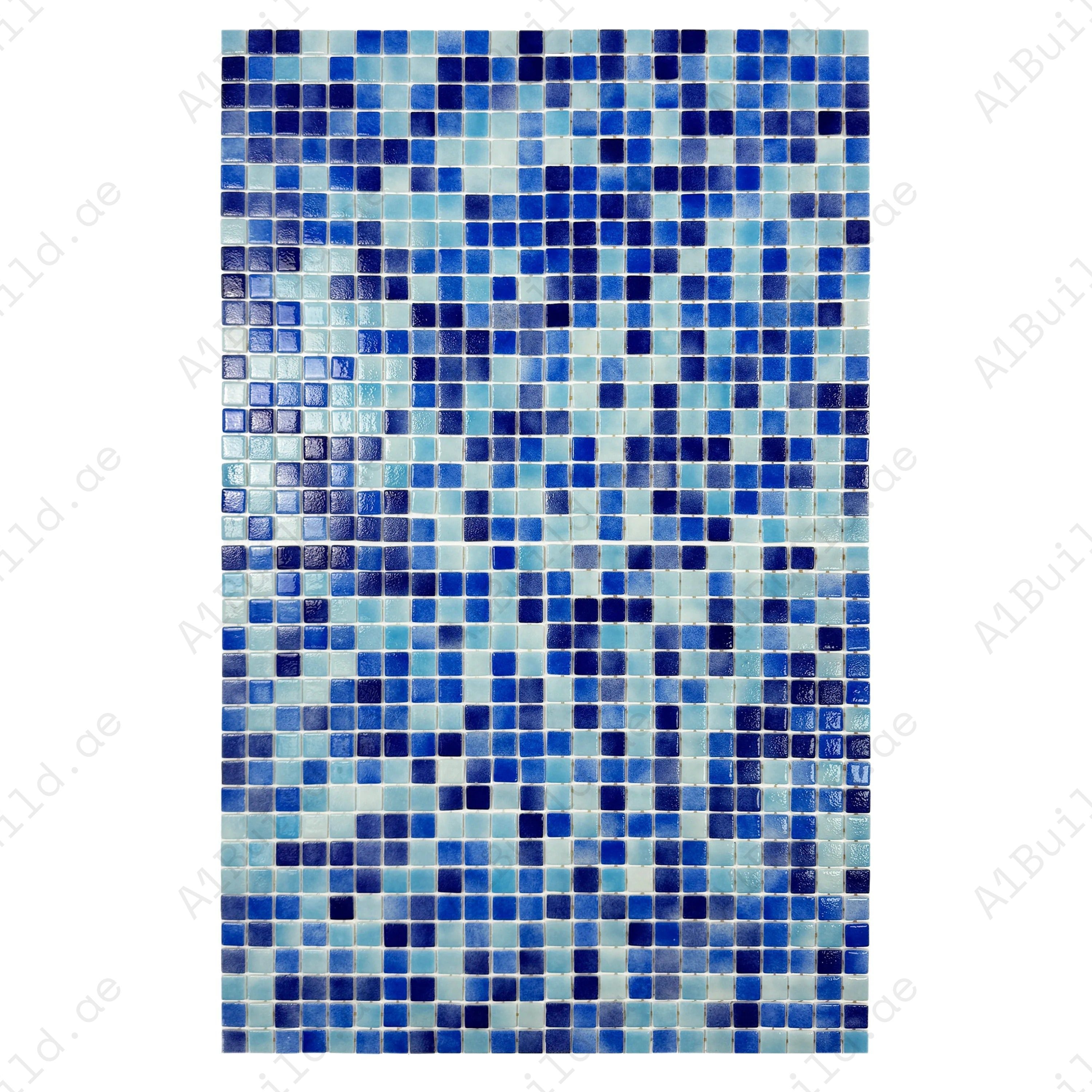 Shop Light Blue recycled glass mosaic tiles – eco-friendly, UV & slip-resistant, durable & non-toxic. Perfect for pools, spas, water features & walls.